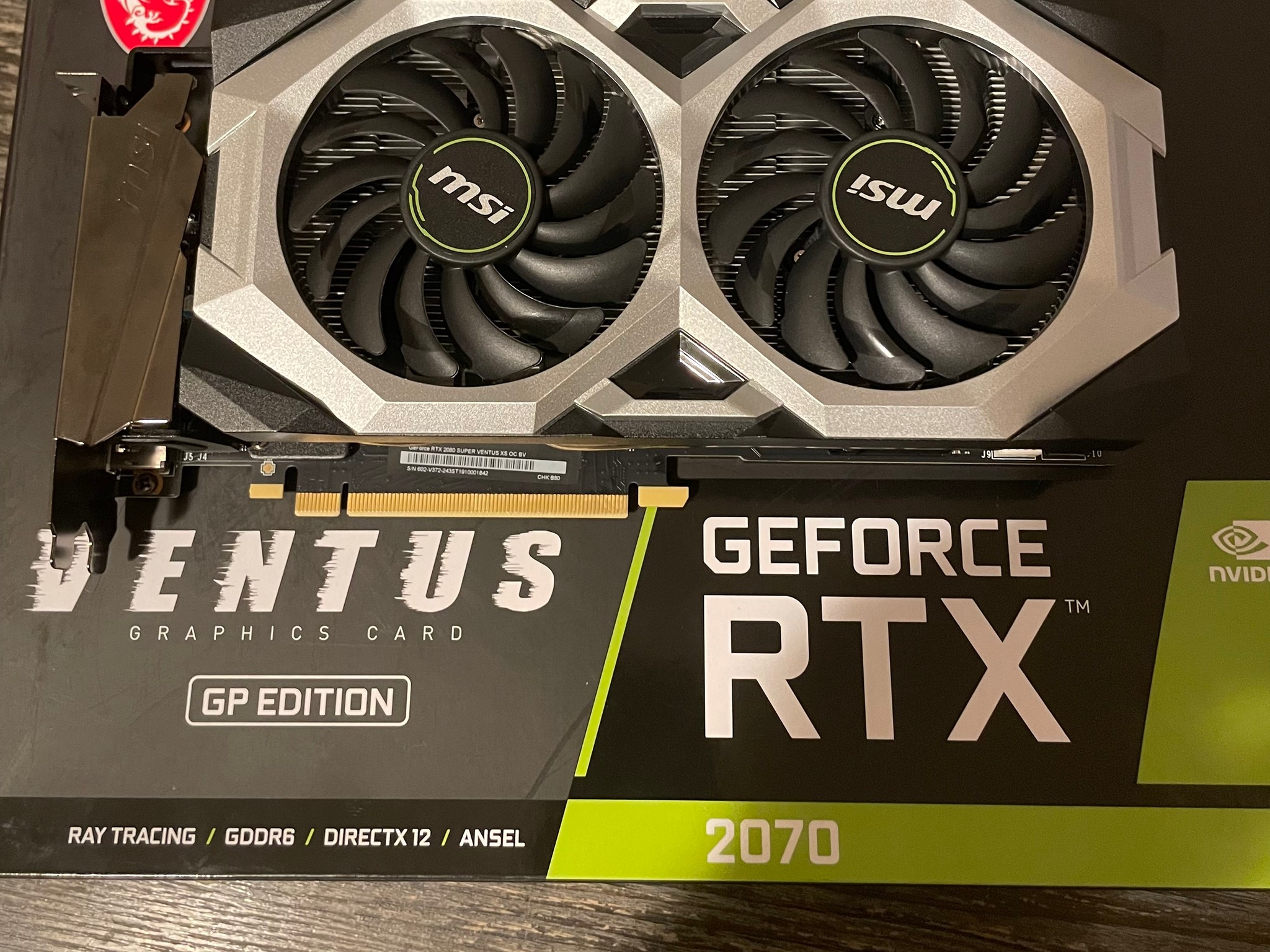 Msi rtx 2080 super Ventus oc edition