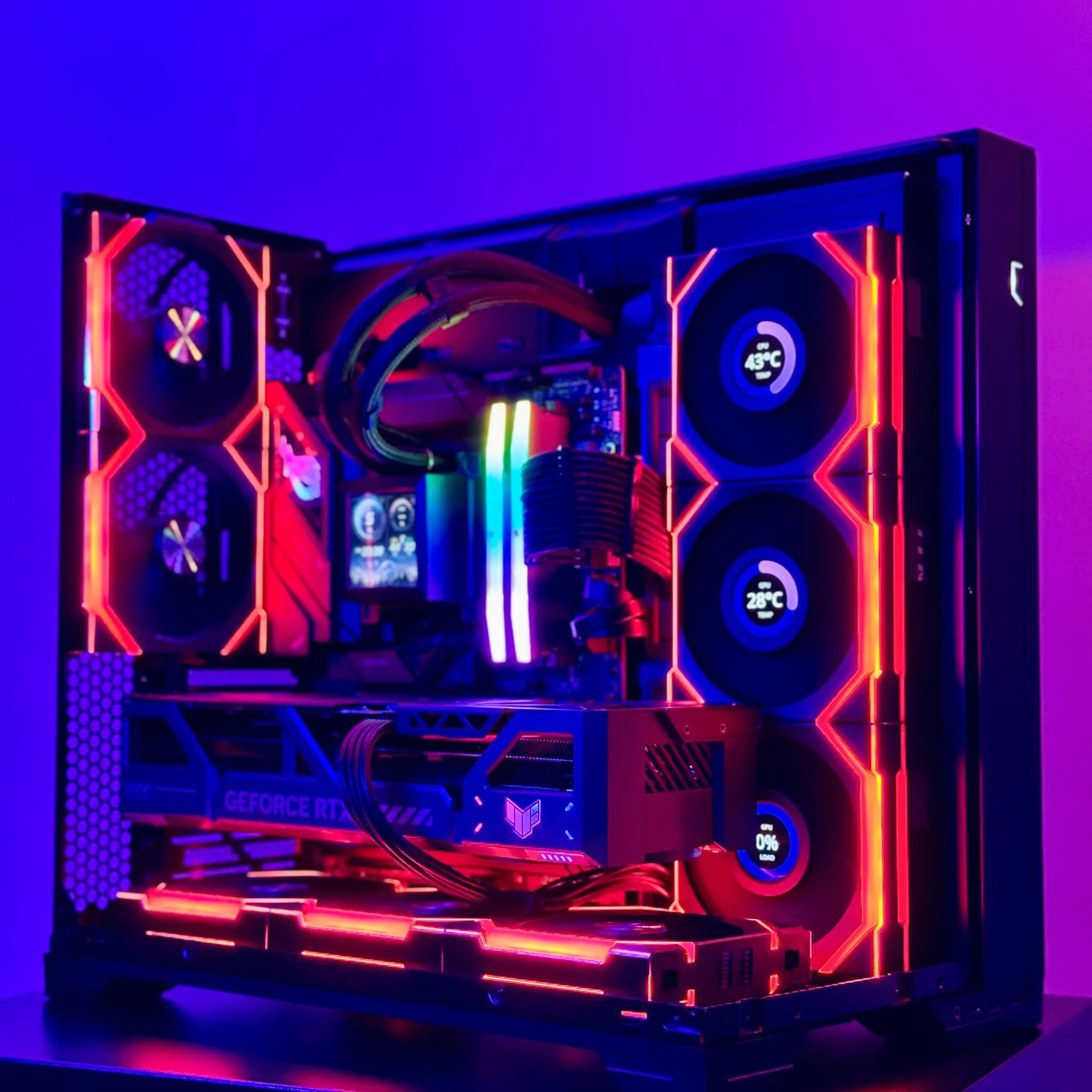 ObsidianX Gaming PC 💎 NVIDIA RTX 5080 OC, 9800X3D, 64GB RAM, 3TB NVMe SSD, ROG Strix B850 MB