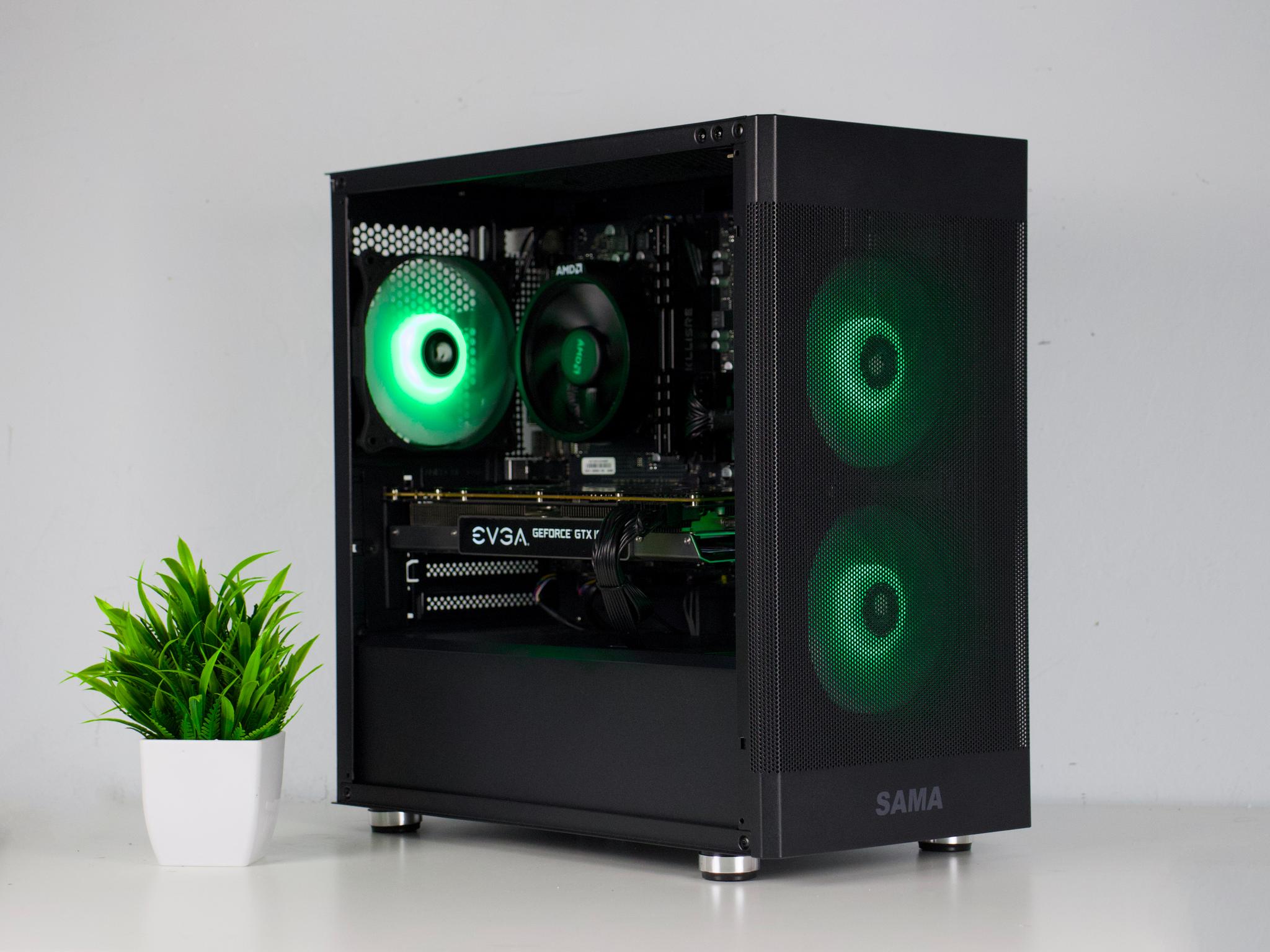 🟥⬛Black Gaming PC – GTX 1070 8G, Ryzen 5 2600, 16GB RAM, 500GB SSD - WiFi ⬛🟥