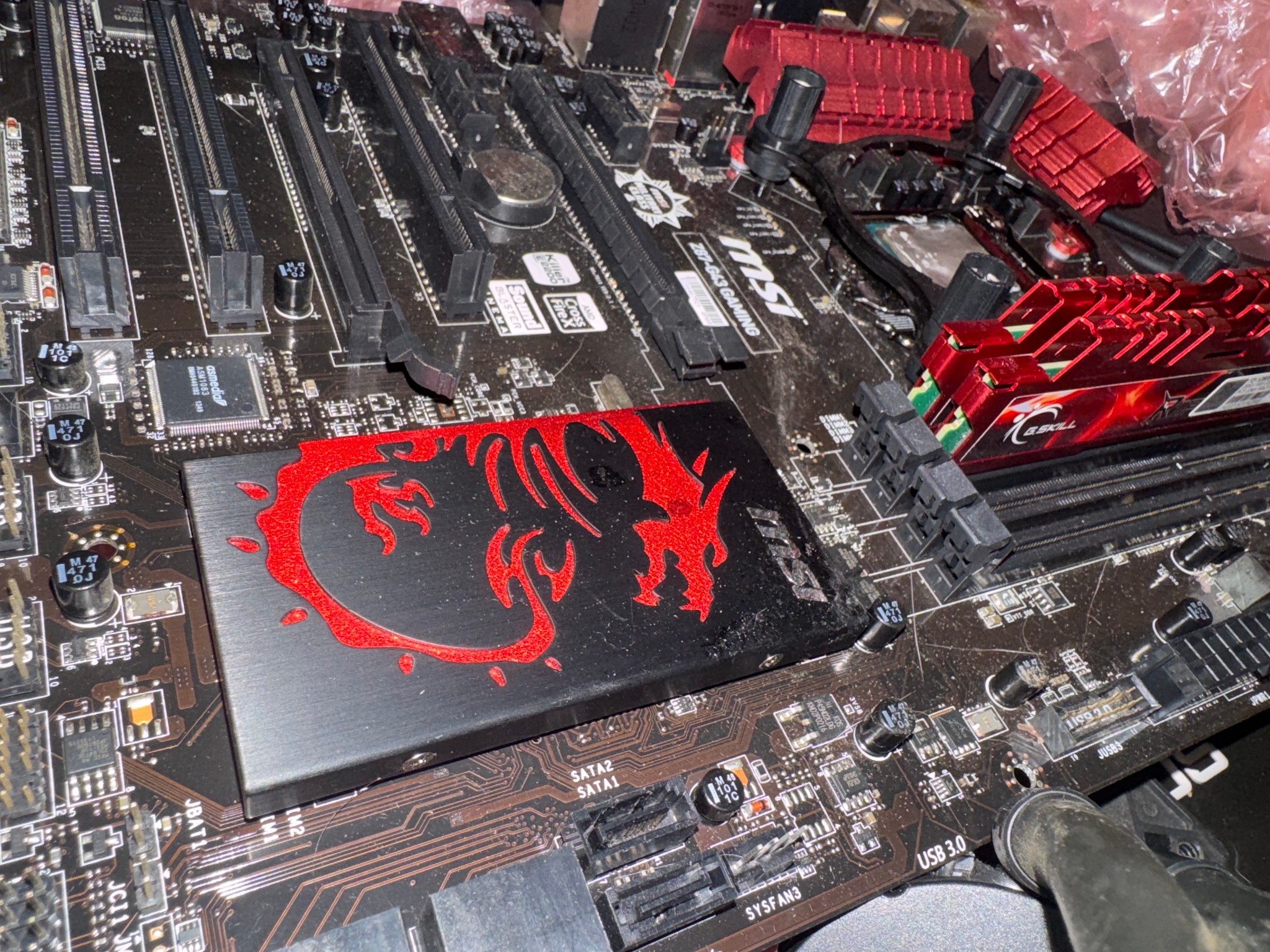 MSI Z87-G43 Gaming Motherboard with 2 G Skill RipJaws X 4 GB RAM sticks and Intel i-5 4670k