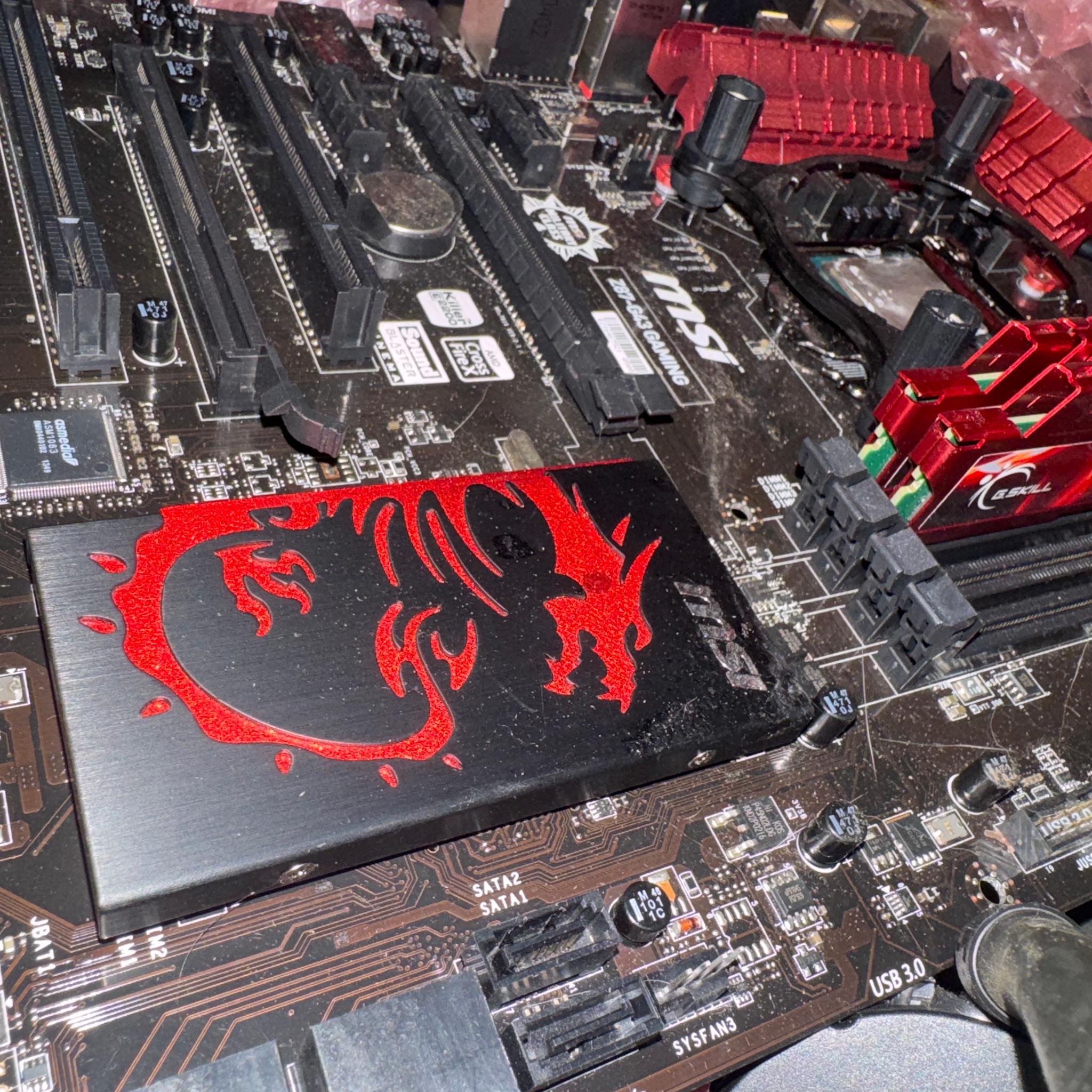 MSI Z87-G43 Gaming Motherboard with 2 G Skill RipJaws X 4 GB RAM sticks and Intel i-5 4670k