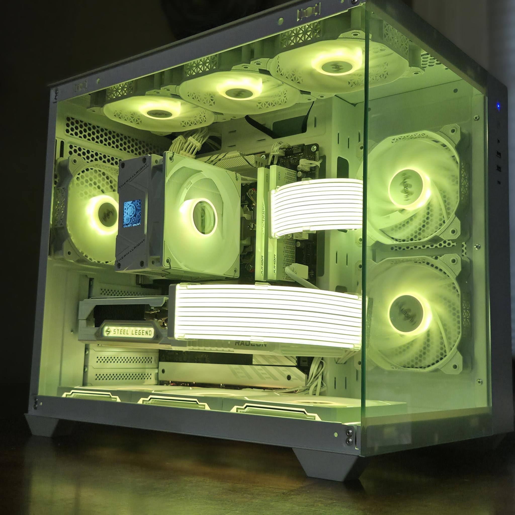 White Spectre! 👻 | Ryzen 5 9600X | RX 9070 XT | 32GB DDR5 6000 | Display on Cooler!