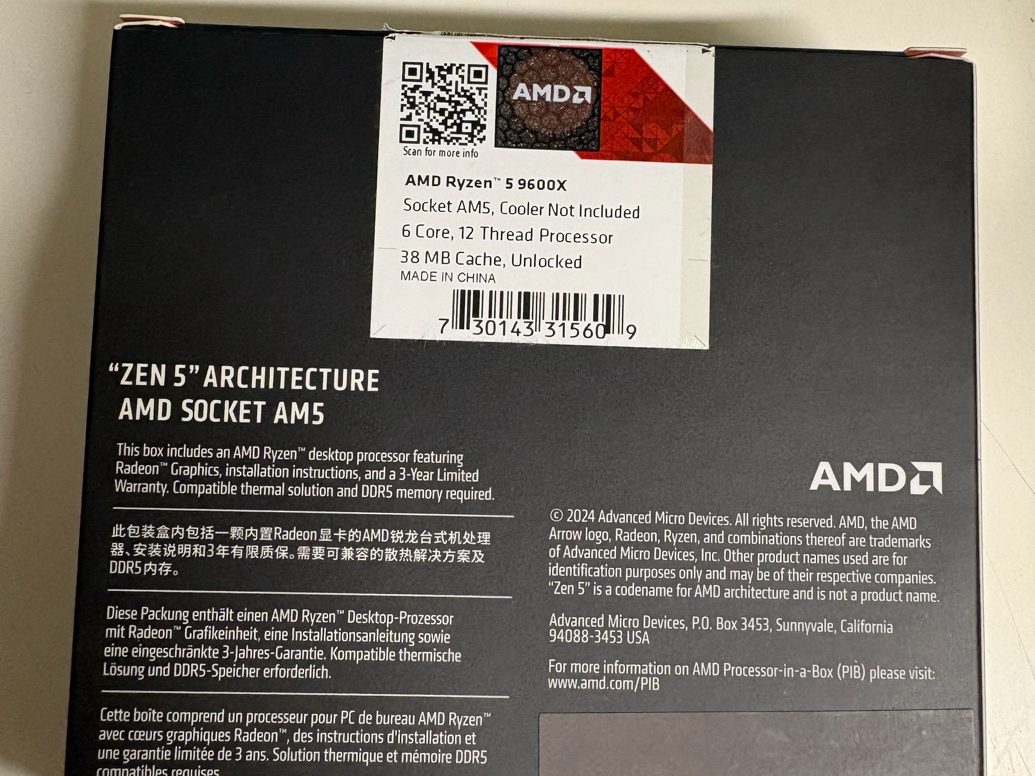 AMD Ryzen 5 9600X