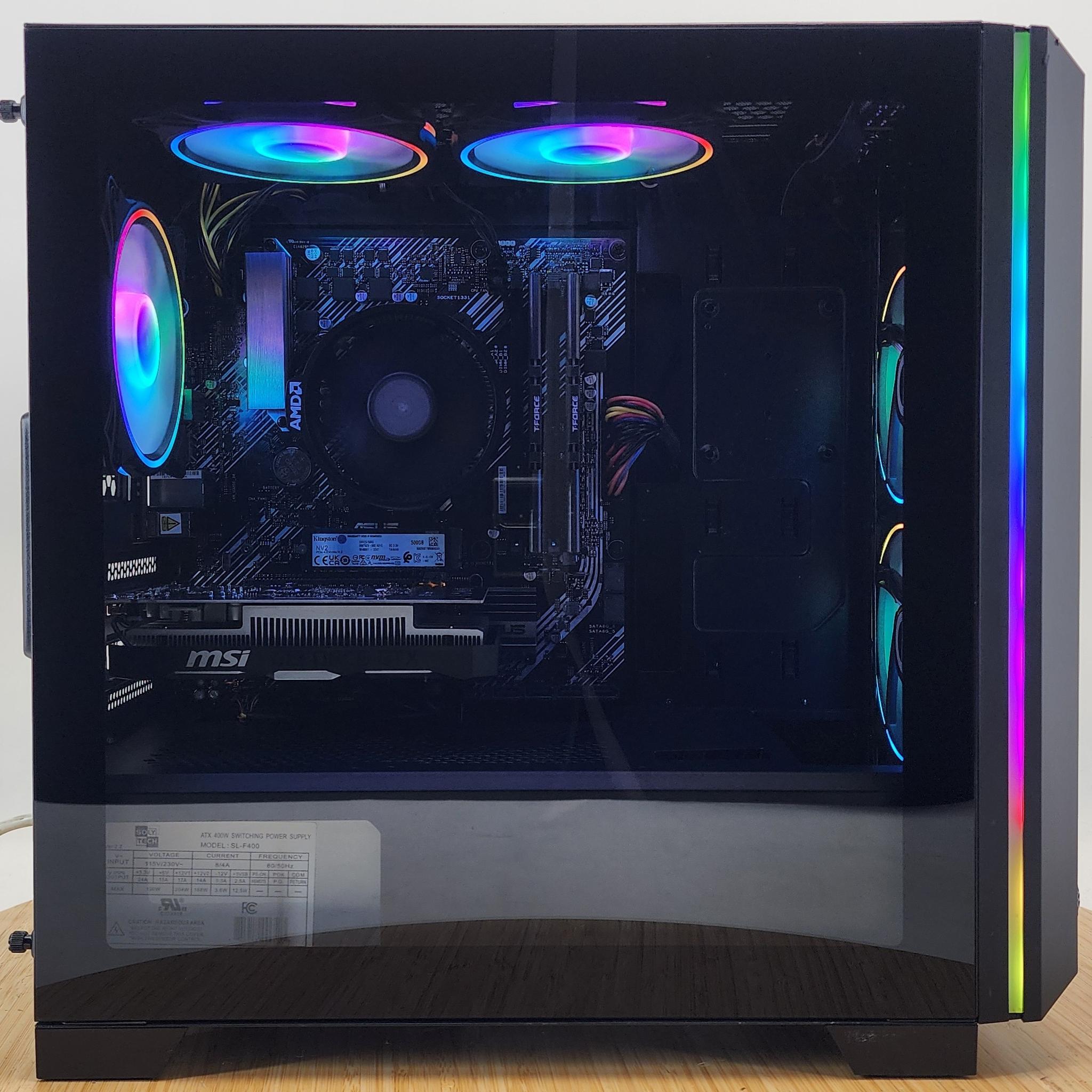 Gaming PC Ryzen 3 4100 16GB RAM 500GB SSD GTX 1650 4GB Windows 11 Computer