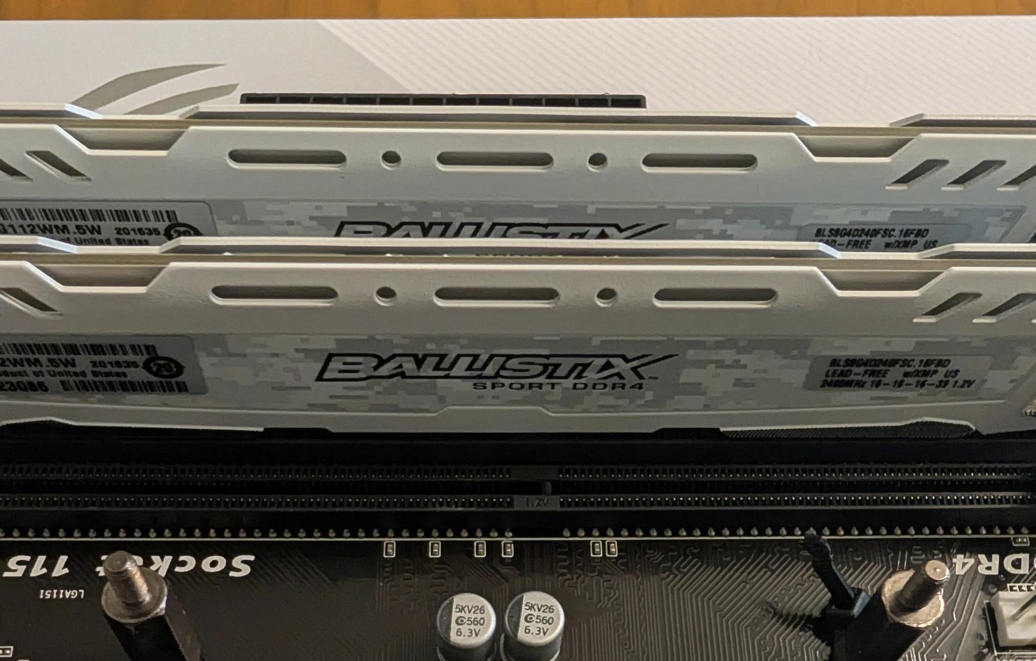 Gigabyte GA-Z170-HD3P MOBO, Intel i5-6600K CPU, Ballistix Sport 16GB (2x8GB) DDR4 2400MHz Memory