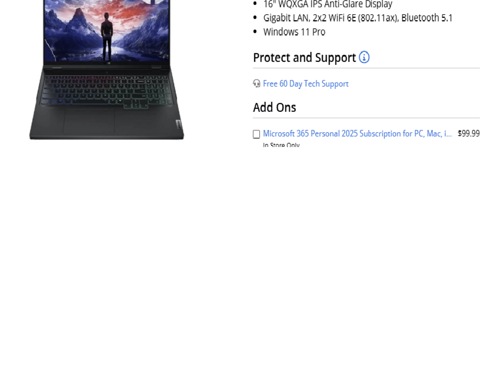 Lenovo Legion Pro 7 16IRX9H 4080 Gaming Laptop