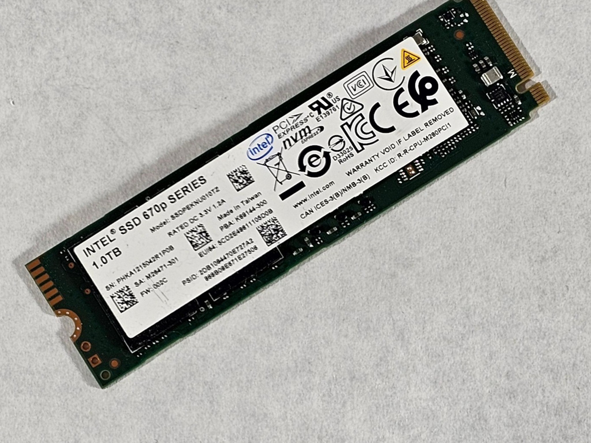 1TB NVMe M.2 SSD Intel 670p Series