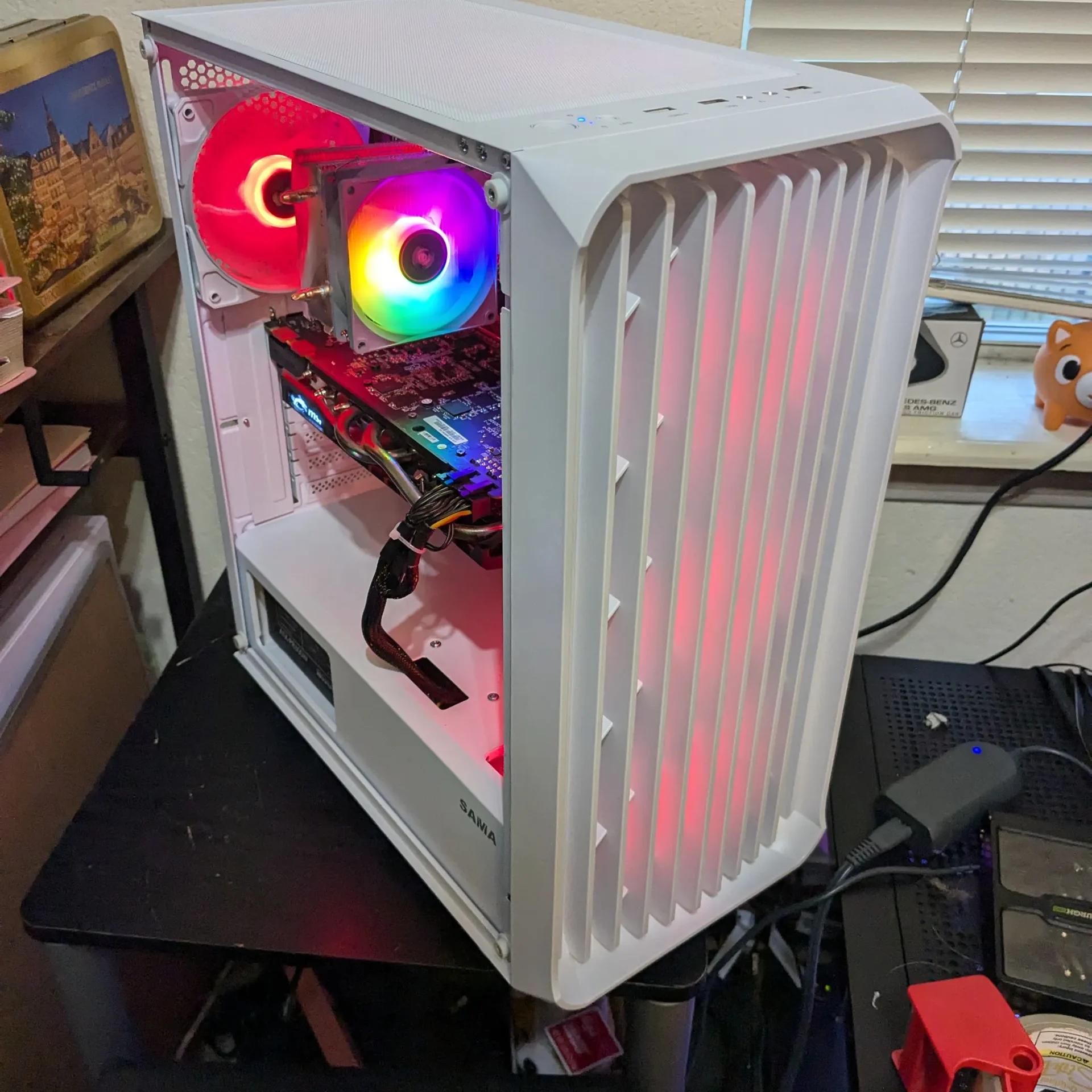 SCRATCH AND DENT Xeon 6 Core, GTX 970 4GB, 16GB RAM, 480GB SSD, WiFi, RGB (No Glass Panel!)