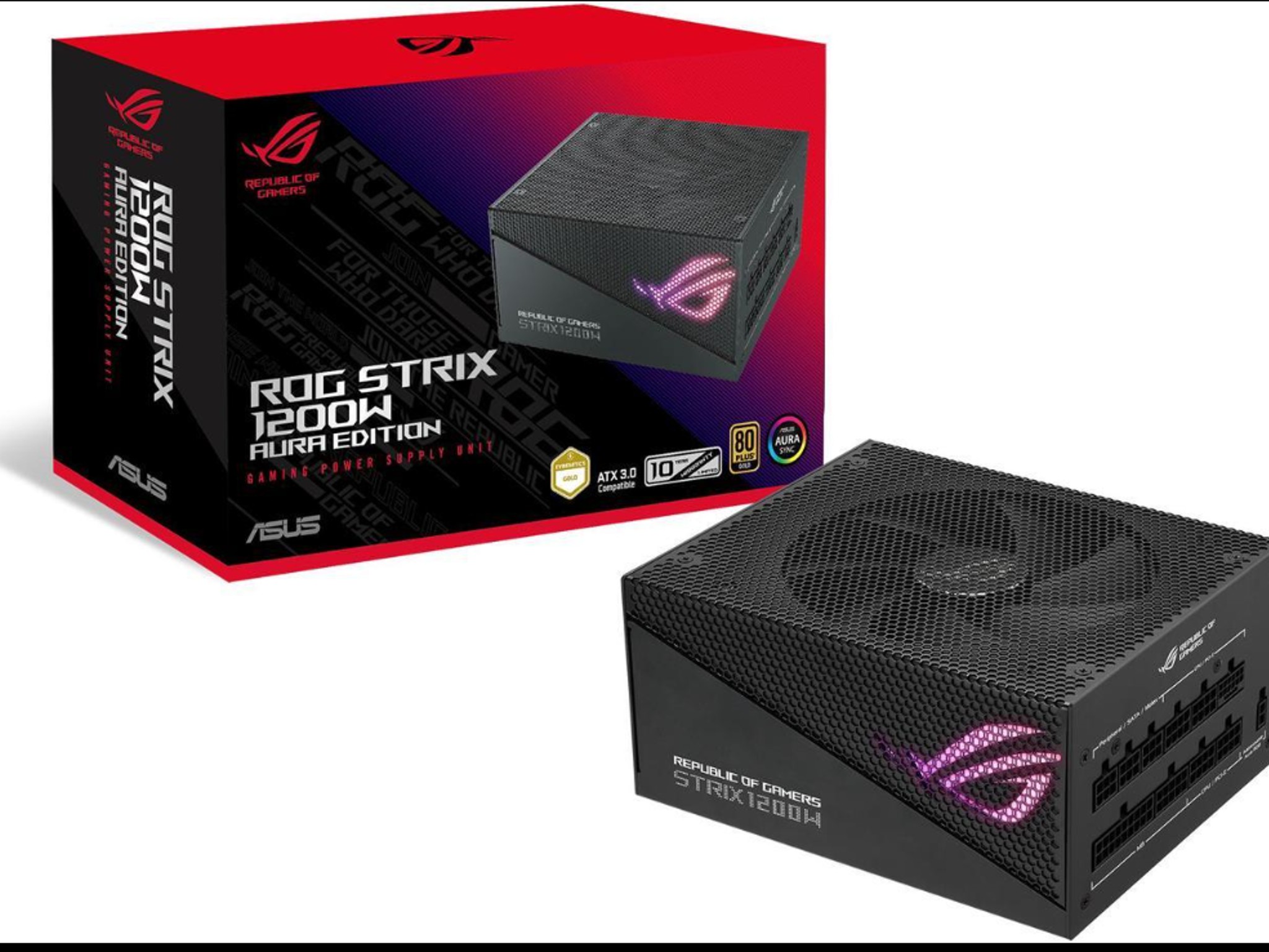 NEW ASUS ROG Strix 1200W Gold Aura Edition (Fully Modular 80+ Gold Certified, ATX 3.0)
