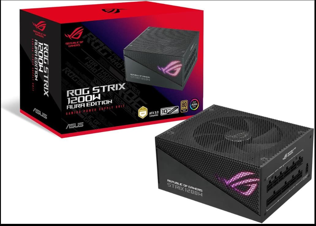 NEW ASUS ROG Strix 1200W Gold Aura Edition (Fully Modular 80+ Gold Certified, ATX 3.0)