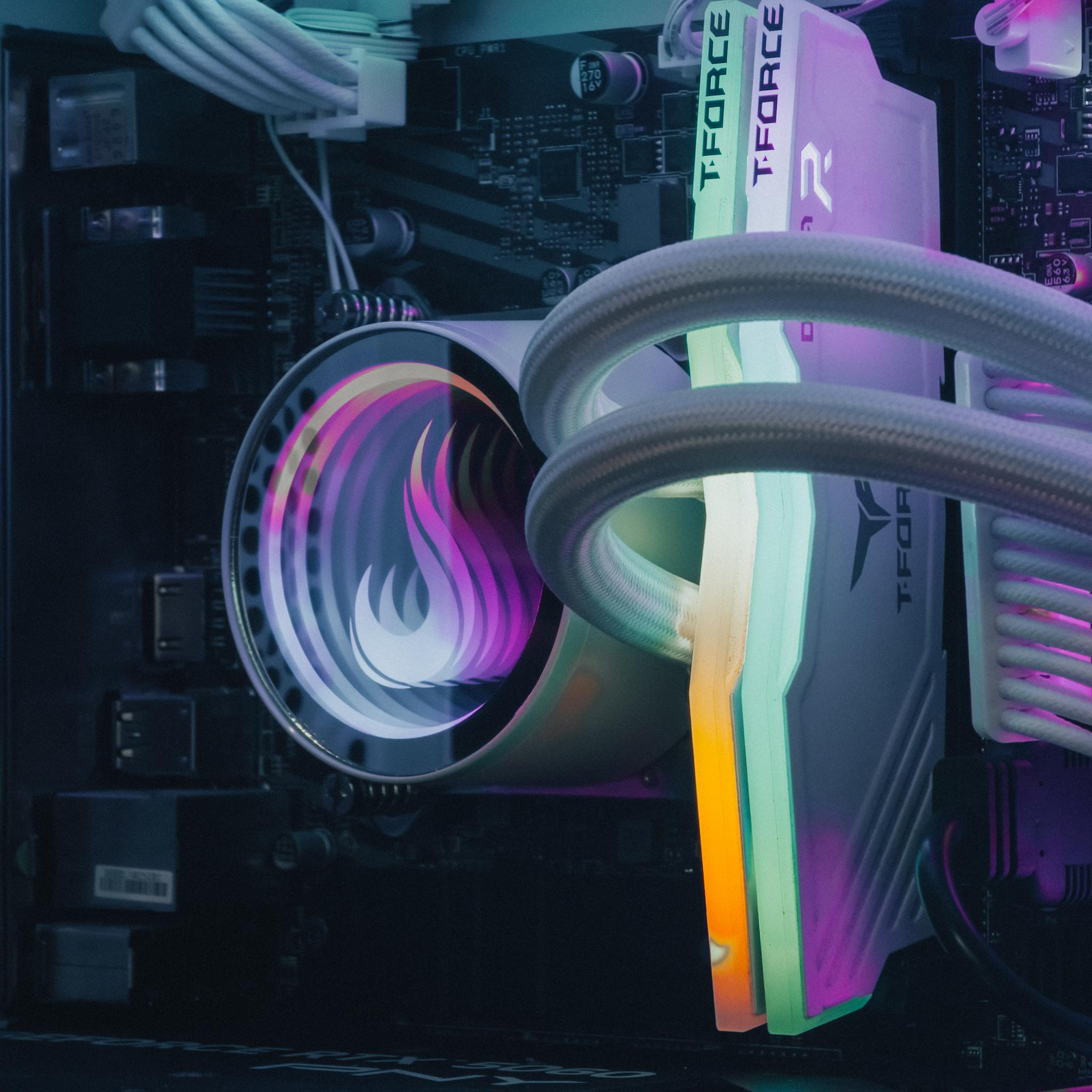 🤍 White RGB Gaming PC – RTX 5060 | i5-10400F | 16GB DDR4 | 512GB NVMe 🤍
