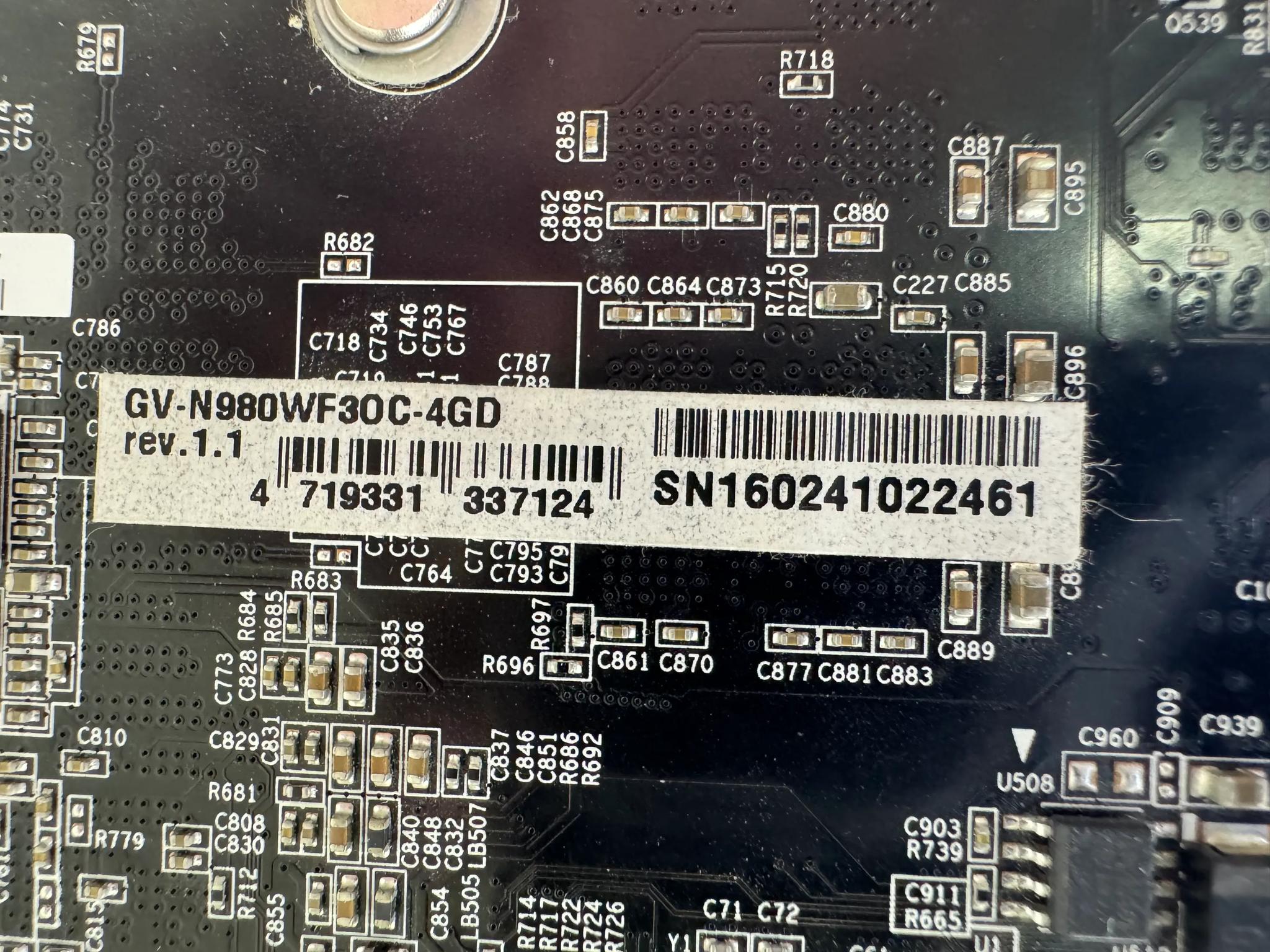 GIGABYTE GeForce GTX 980 WINDFORCE 3X OC EDITION 4GB Graphics Card (Refurbished)
