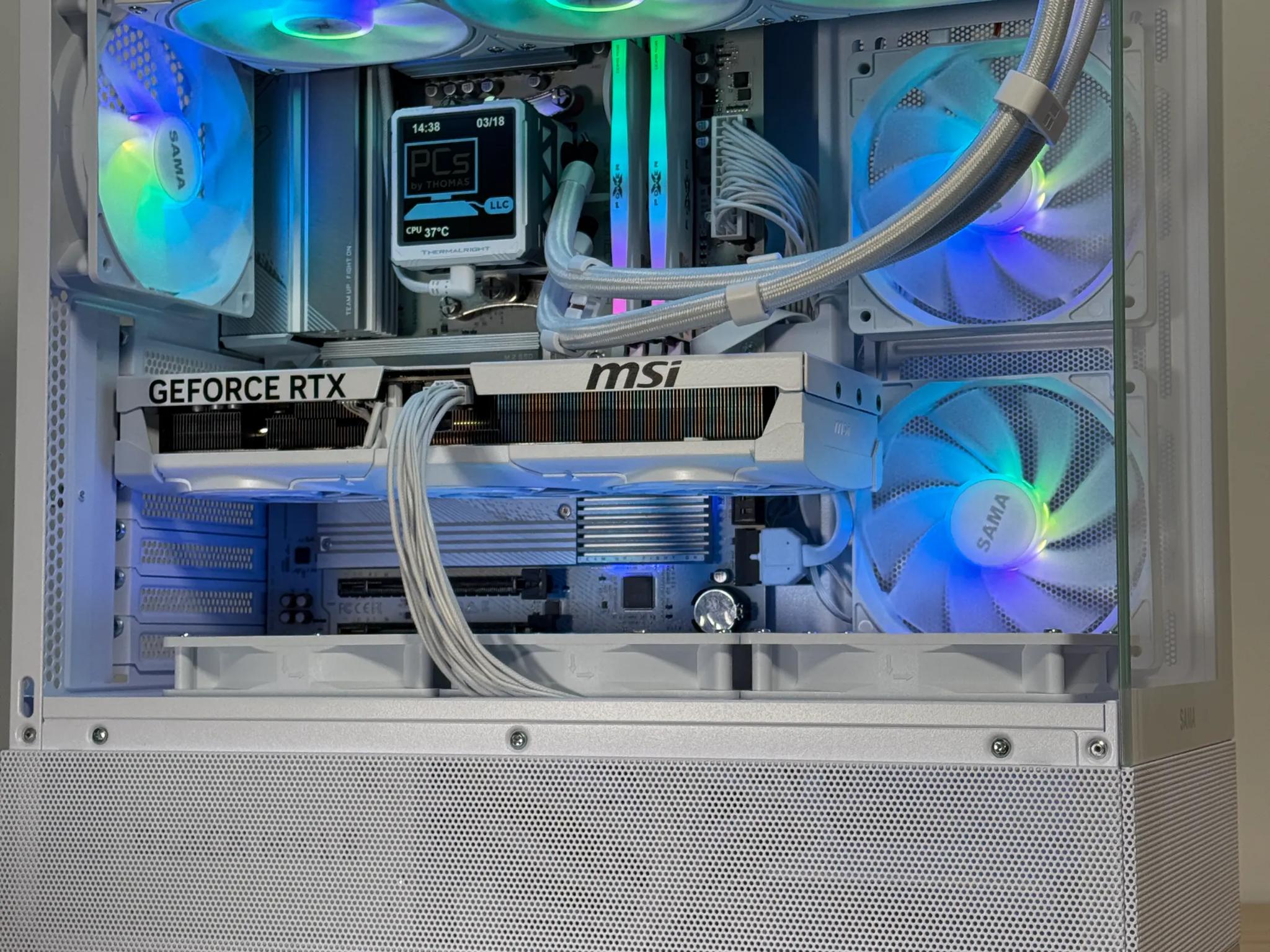 RTX 5080 Whiteout Gaming PC 9800x3d 64GB DDR5 2TB NVME SSD