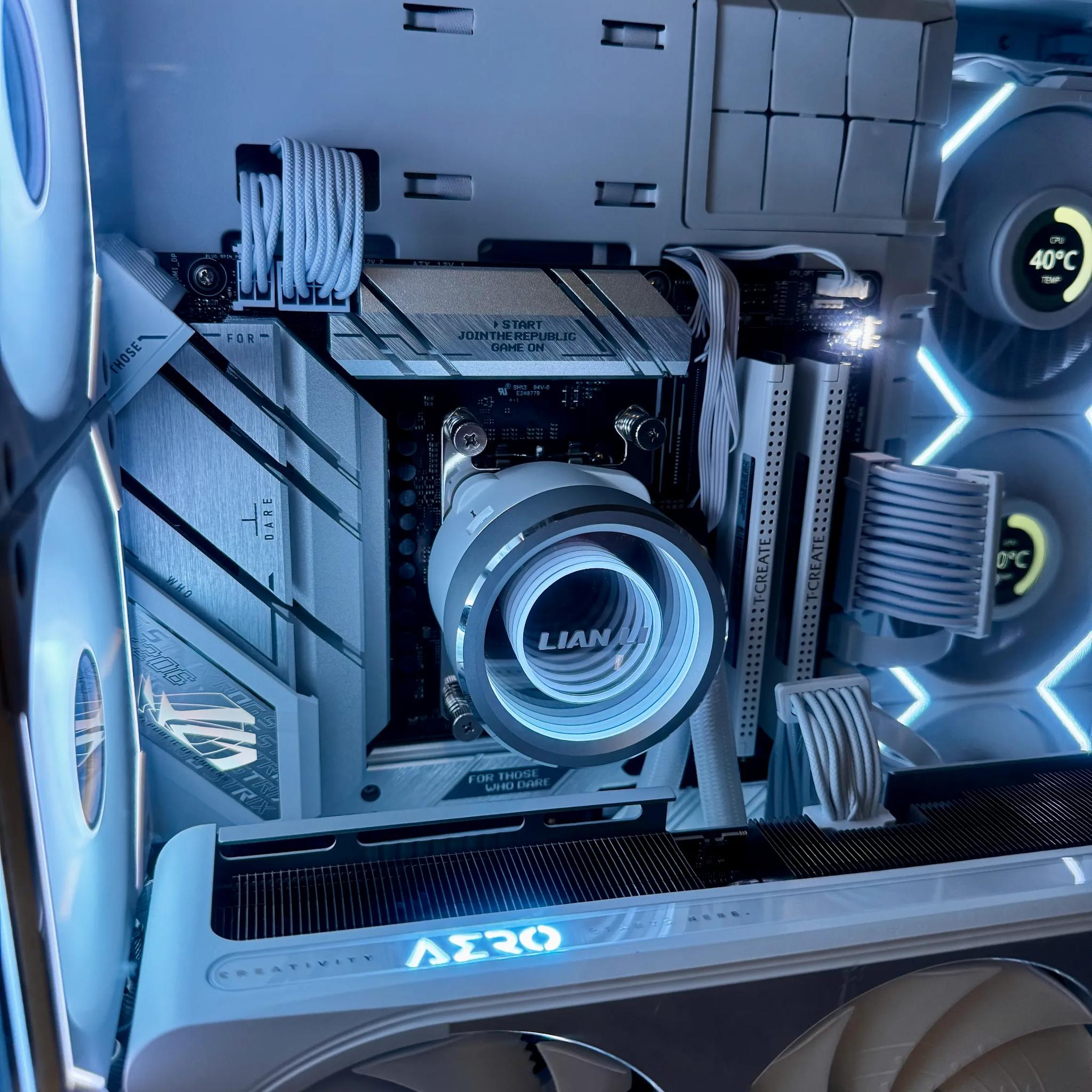 White RGB Lian Li Infinity Glass PC | 1440p High | Ryzen 7 9800X3D | 32GB RAM | 2 TB SSD | 5070 Ti