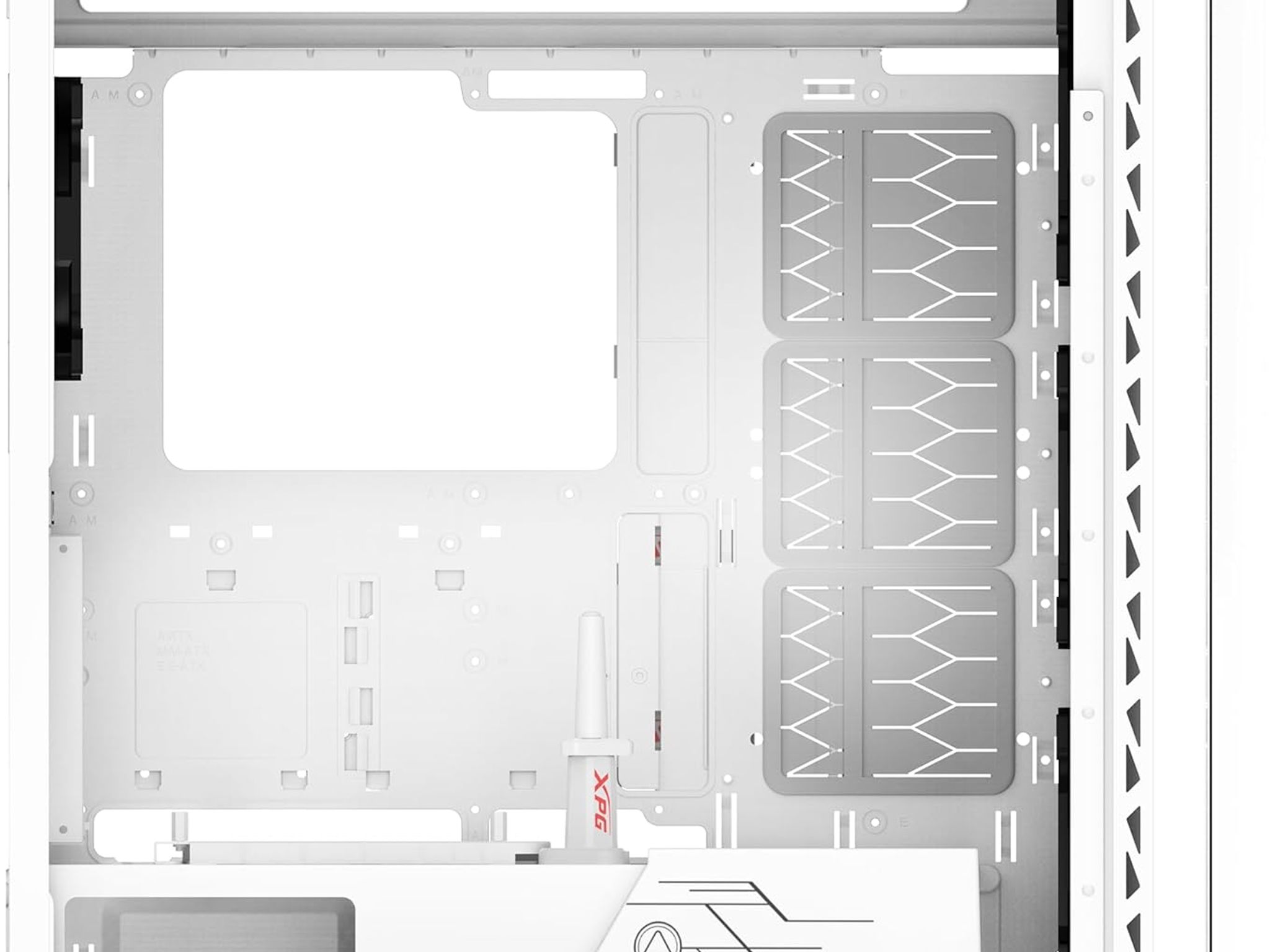 XPG Battlecruiser II Mid-Tower ATX PC White Computer Gaming Case