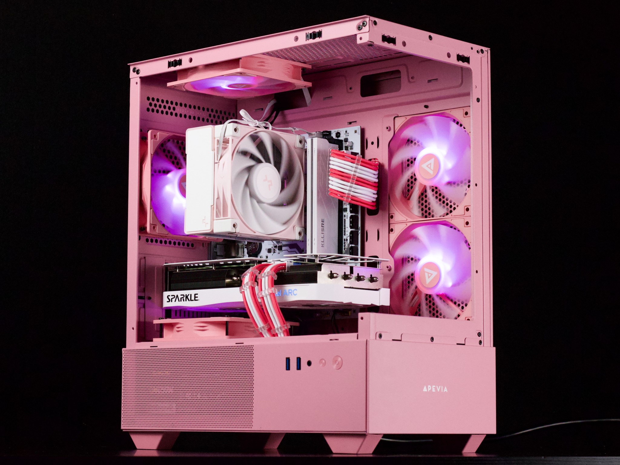 🎀 Pink Gaming PC 🎀 Intel Arc A750 🩷 Ryzen 5 5500 🩷 16GB DDR4 🩷 1TB NVMe SSD