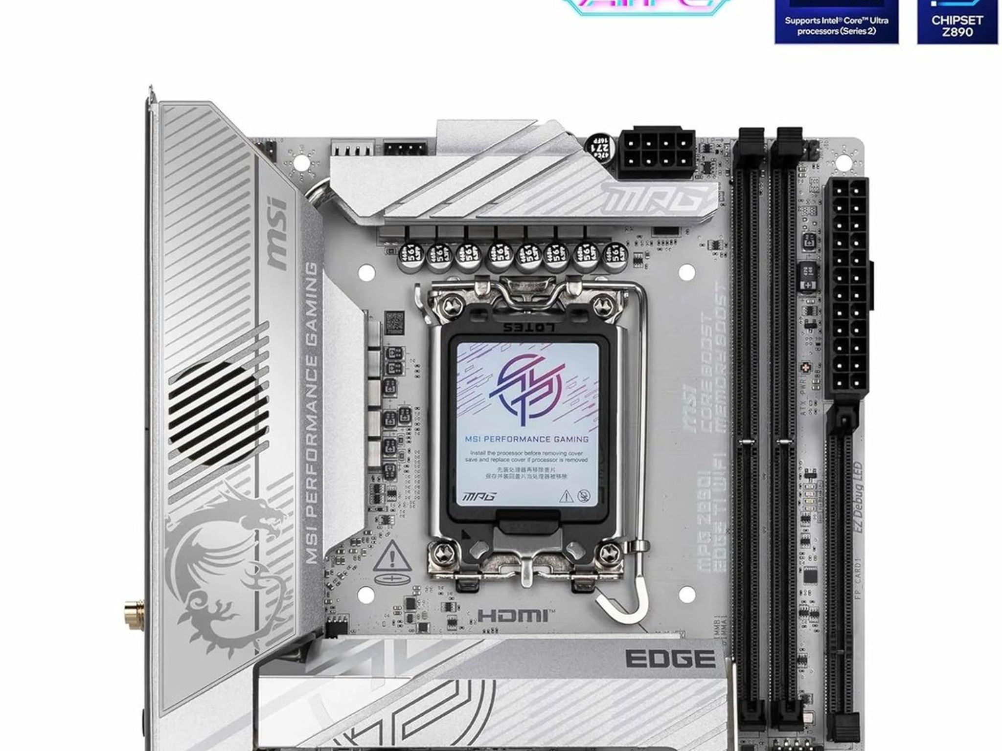 MPG Z890I EDGE TI WIFI Intel LGA 1851 DDR5 Mini-ITX Desktop Motherboard