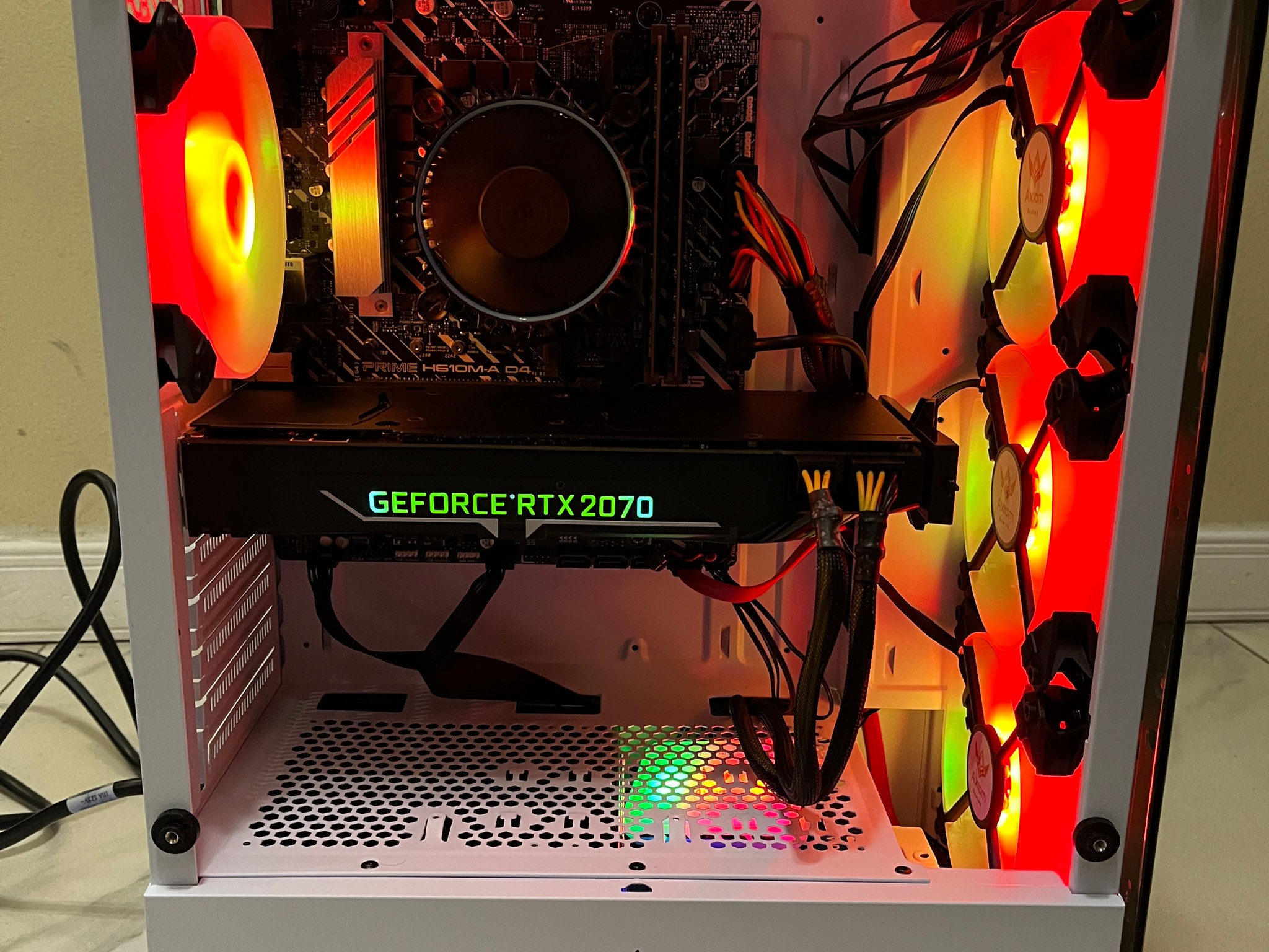 Intel i3-12100, RTX 2070, 16GB RAM, 1TB SSD, High FPS Gaming PC w/ Wi-Fi + Bluetooth & RGB Remote