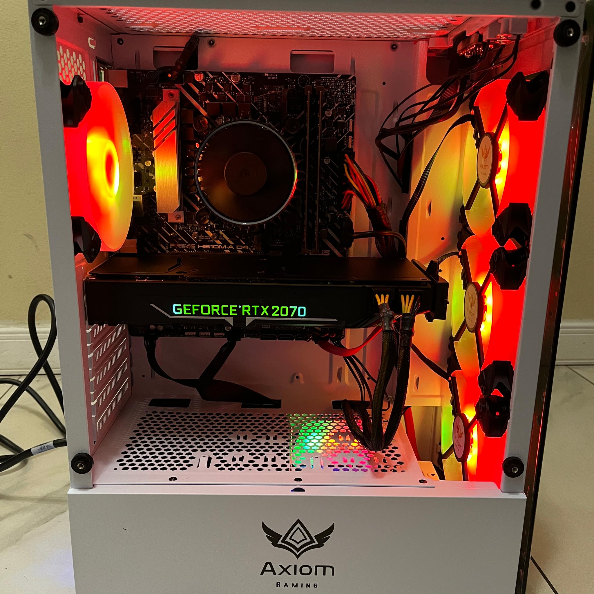 Intel i3-12100, RTX 2070, 16GB RAM, 1TB SSD, High FPS Gaming PC w/ Wi-Fi + Bluetooth & RGB Remote