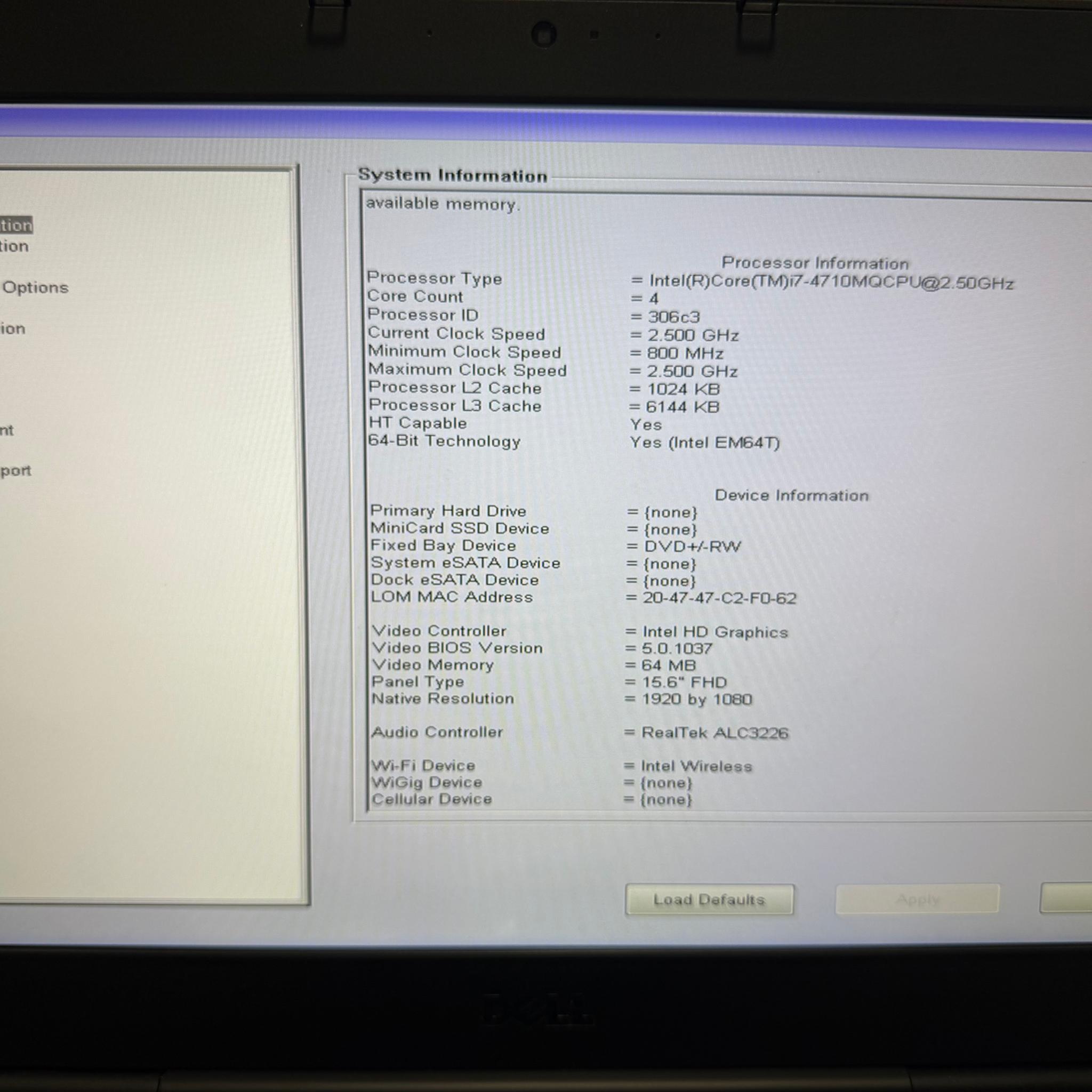 Dell Precision M4800 i7-4710mq Nvidia Quadro K1100M 24GB DDR3L