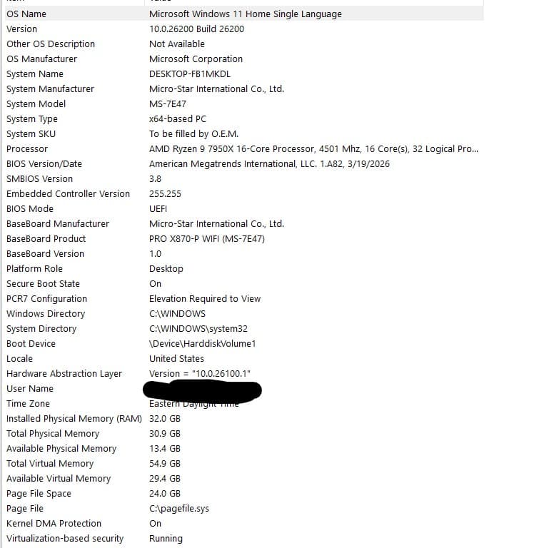 CPU (AMD Ryzen 9 7950x) + MoBo (X870-P) + Ram (32Gb DDR5)