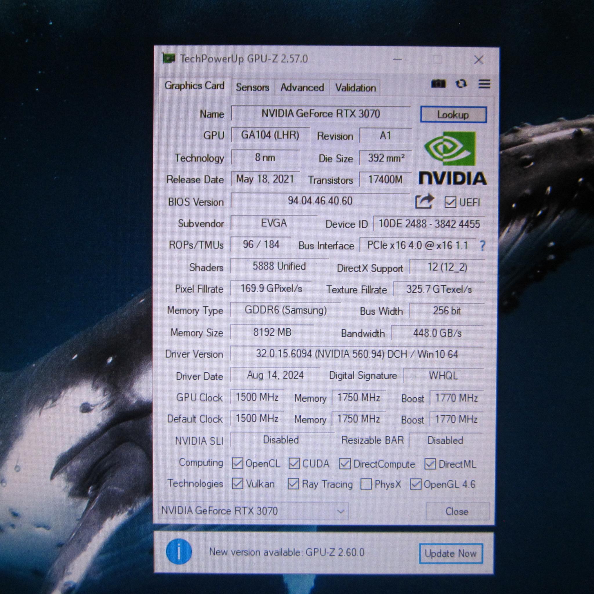EVGA GeForce RTX 3070 XC3 ULTRA GAMING, 08G-P5-3755-RL, 8GB GDDR6, ARGB LED, Metal Backplate