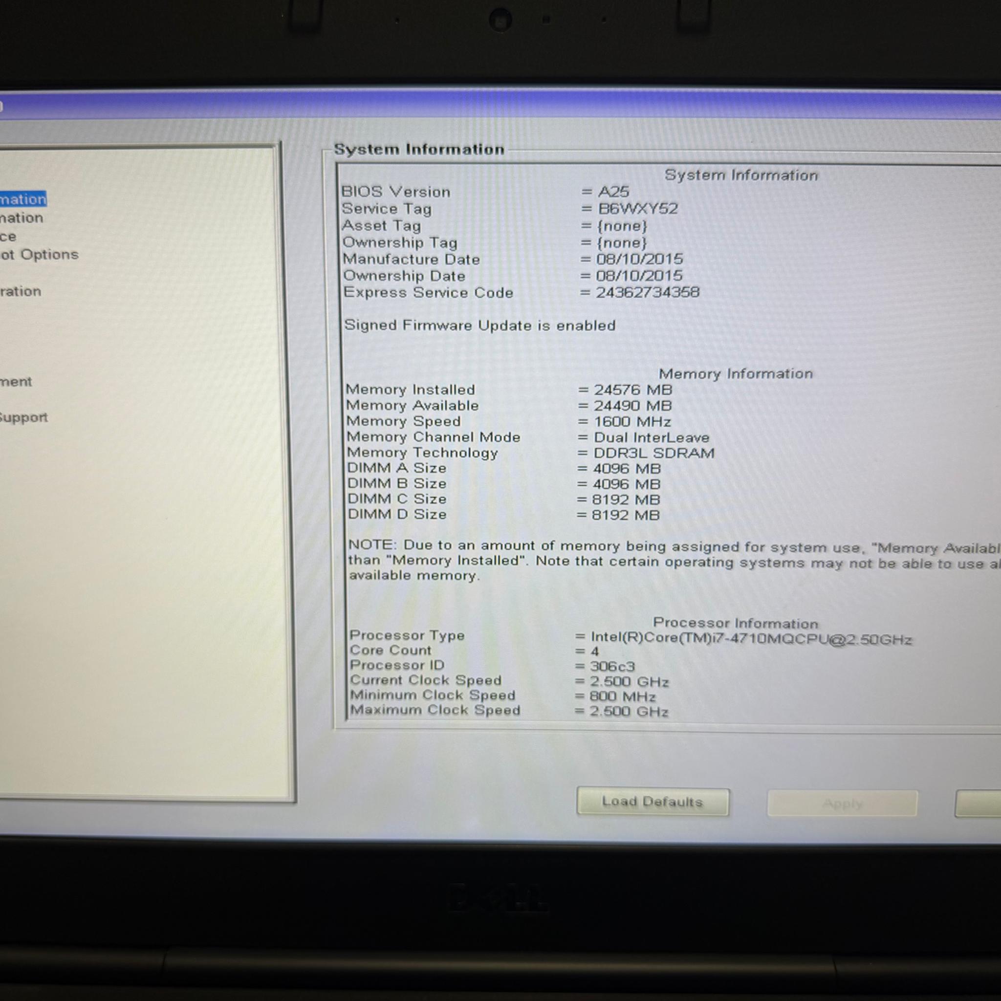 Dell Precision M4800 i7-4710mq Nvidia Quadro K1100M 24GB DDR3L