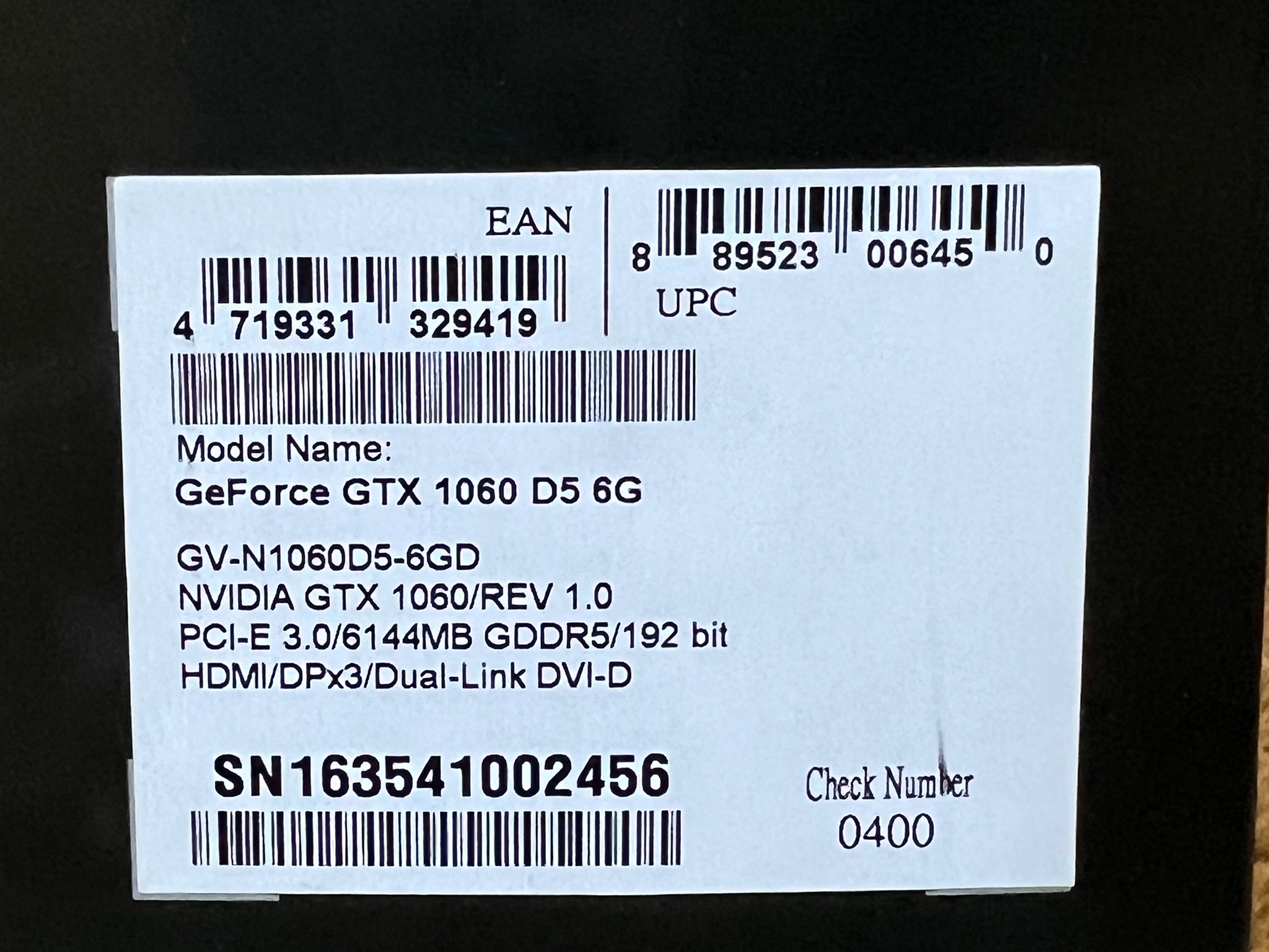 Gigabyte gtx 1060 6gb