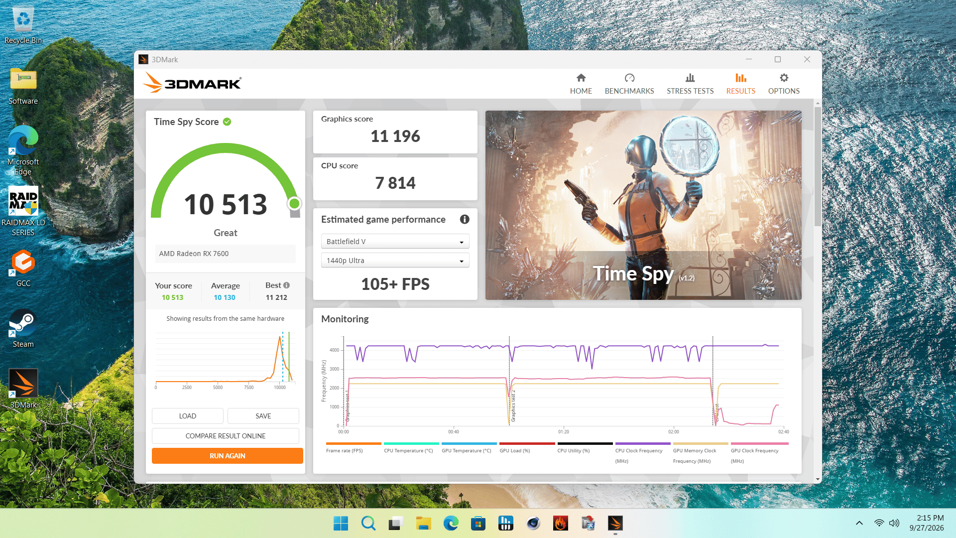 Gaming PC | RX 7600 | Ryzen 5 5500 | 16GB | 512GB NVME SSD