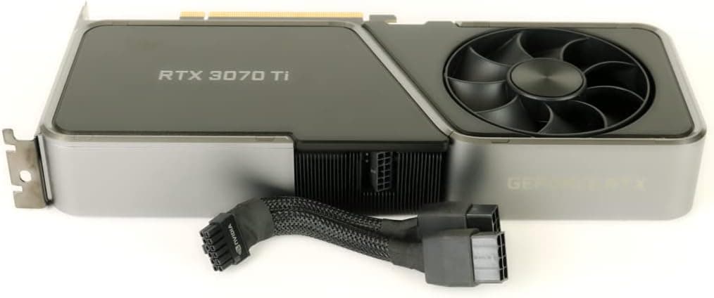 NVIDIA GeForce RTX 3070 Ti Founders Edition 8GB GDDR6X PCI Express 4.0 Graphics Card Titanium/Black