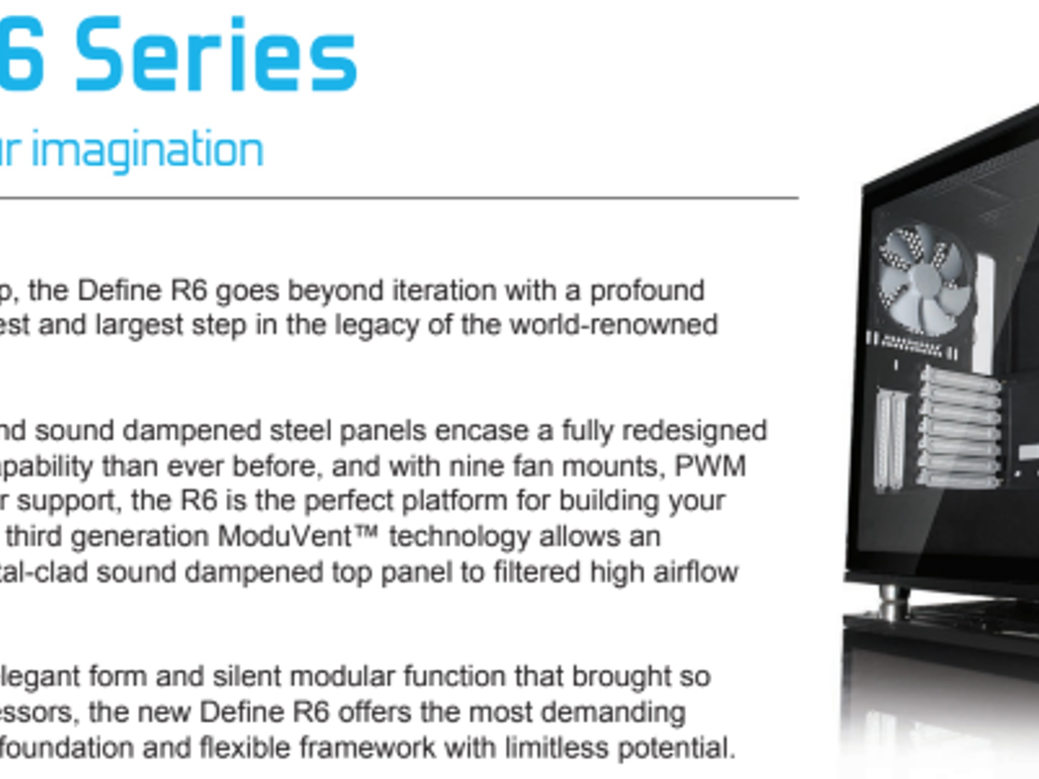 Fractal Design Define R6 - Mid Tower Computer Case - Gunmetal Grey, Tempered Glass