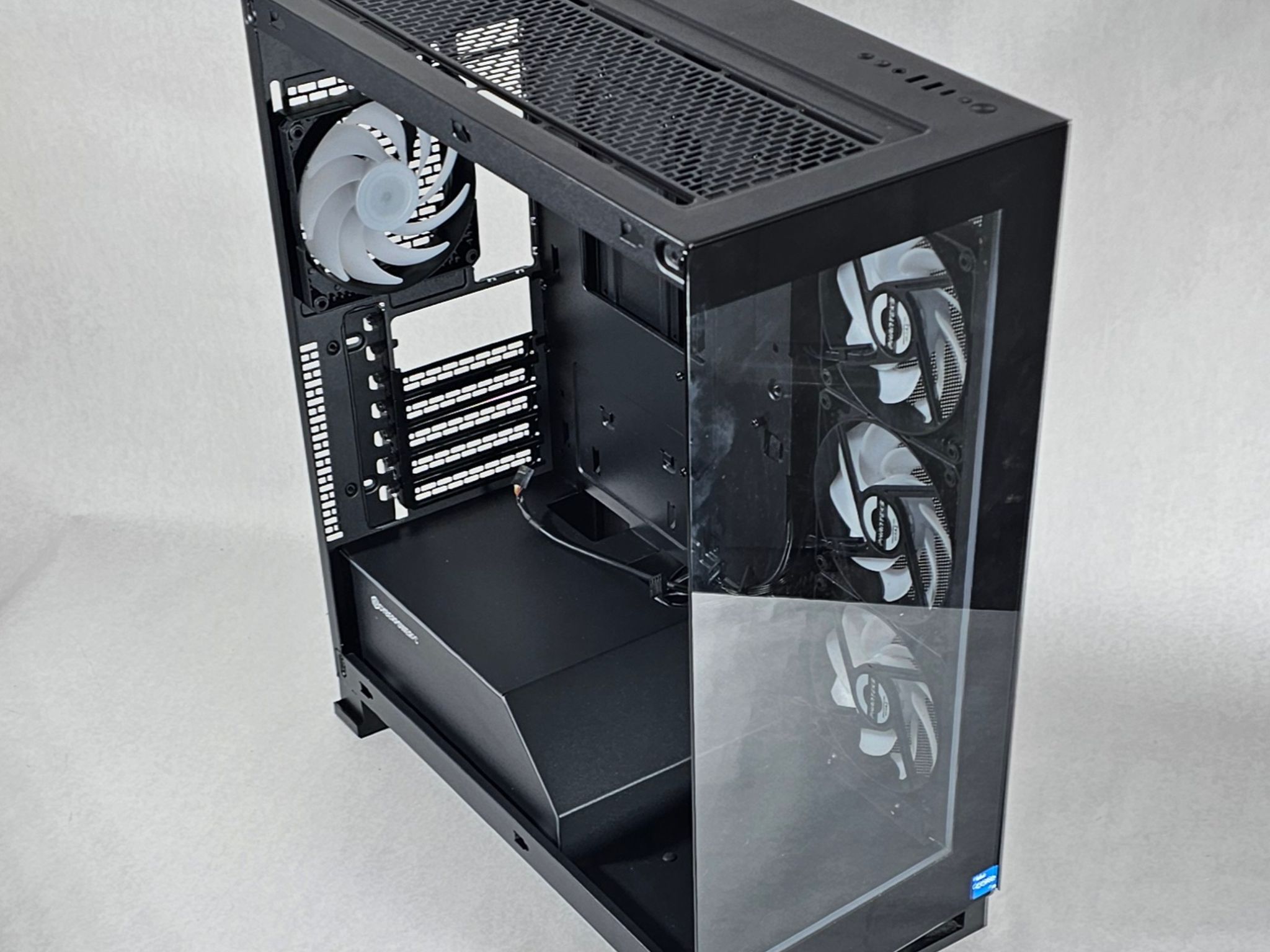 CyberPowerPC ATX PC Case with Tempered Glass and 4 RGB Fans