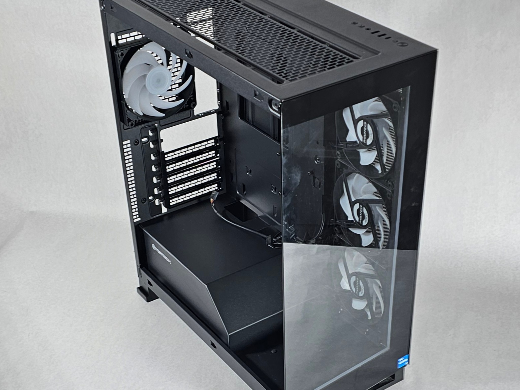 CyberPowerPC ATX PC Case with Tempered Glass and 4 RGB Fans