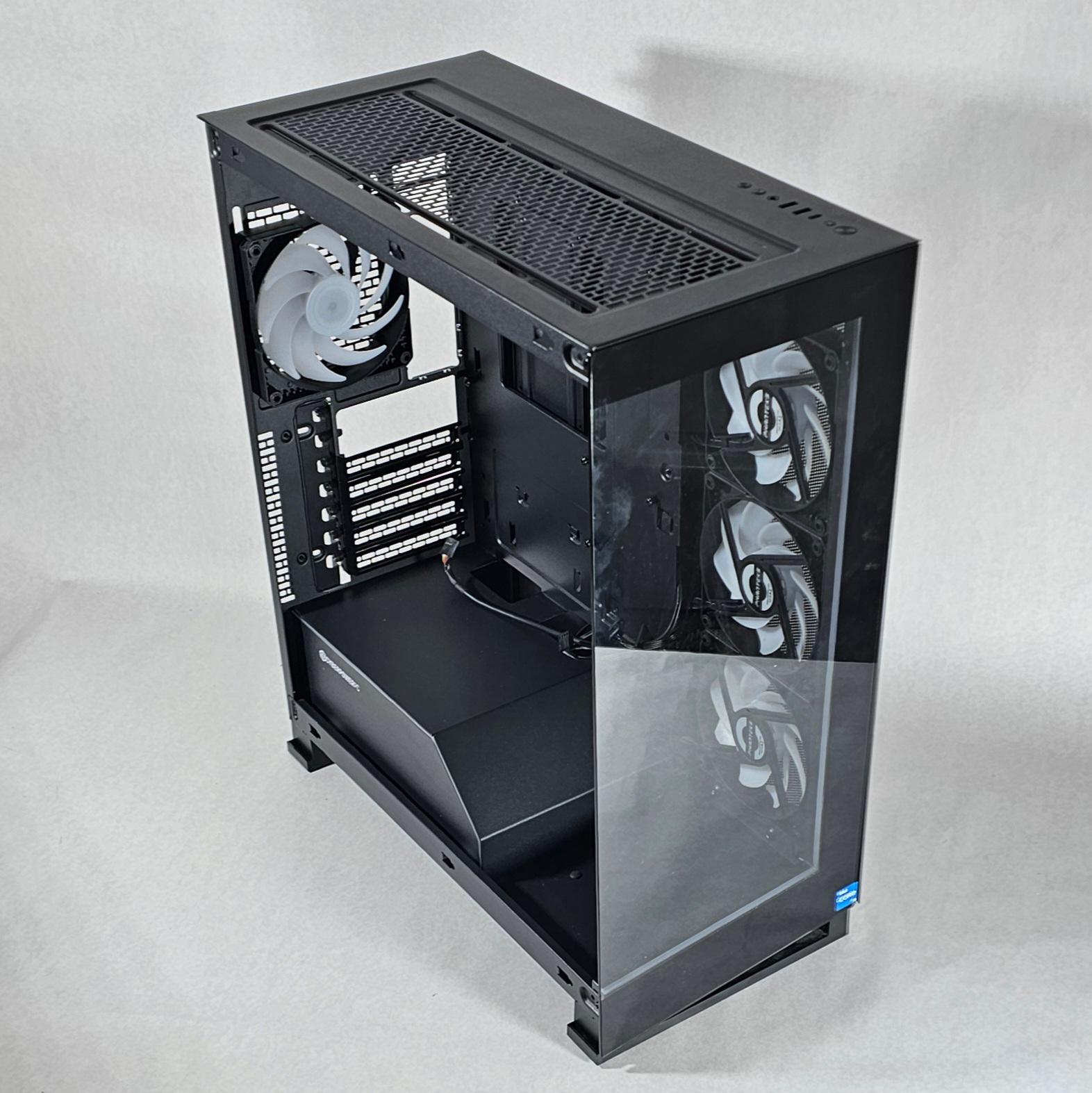 CyberPowerPC ATX PC Case with Tempered Glass and 4 RGB Fans