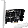 2X 19Pin USB 3.0 Header Ports PCIE USB 3.0 5Gbps Expansion Card for Windows and Linux Desktop PCs