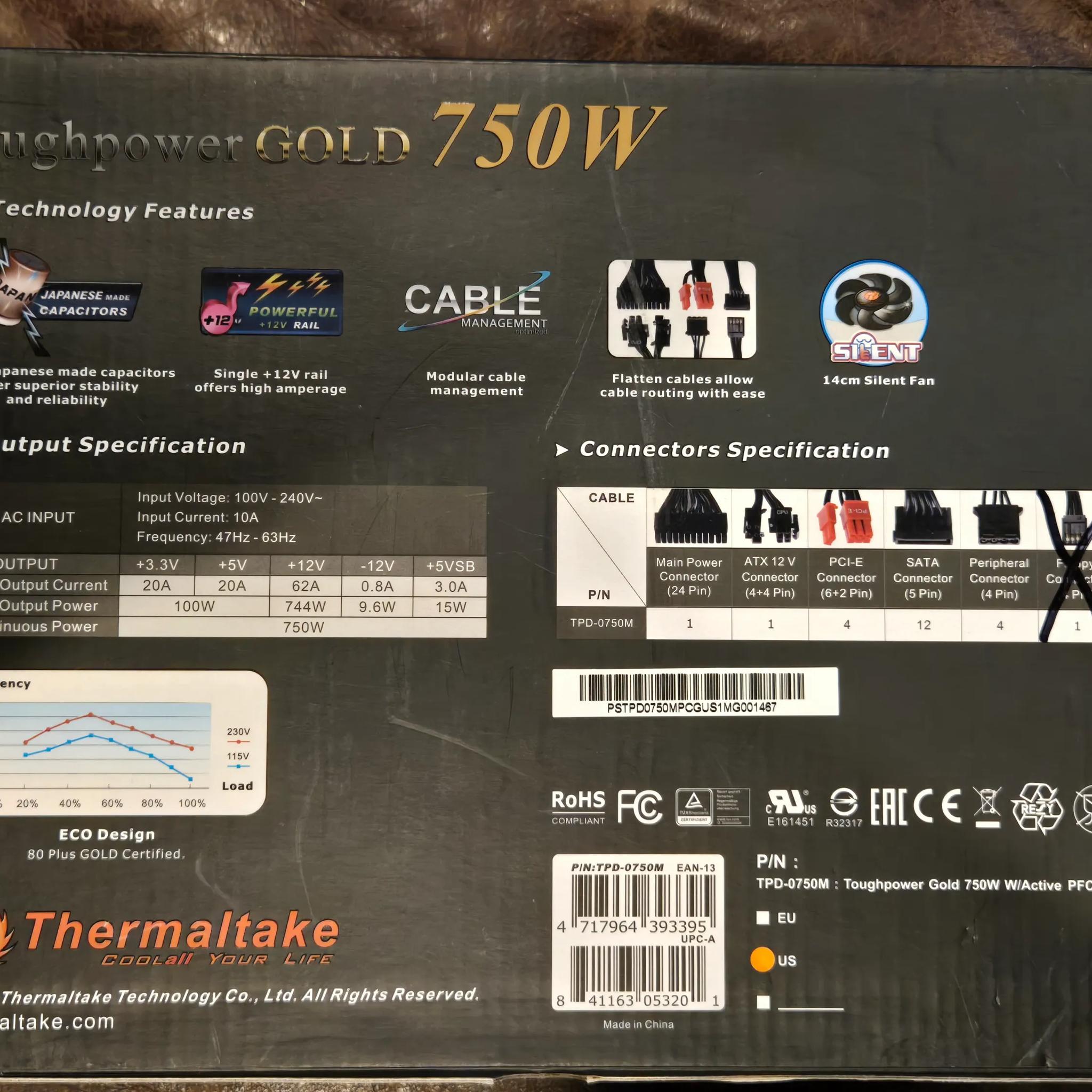 Thermaltake Toughpower 750W Gold (Modular)
