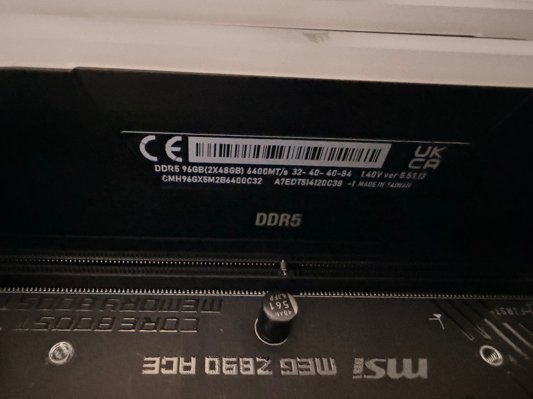 Intel Core Ultra 9 285k, MSI MEG Ace, 96gb DDR5 6400 Corsair