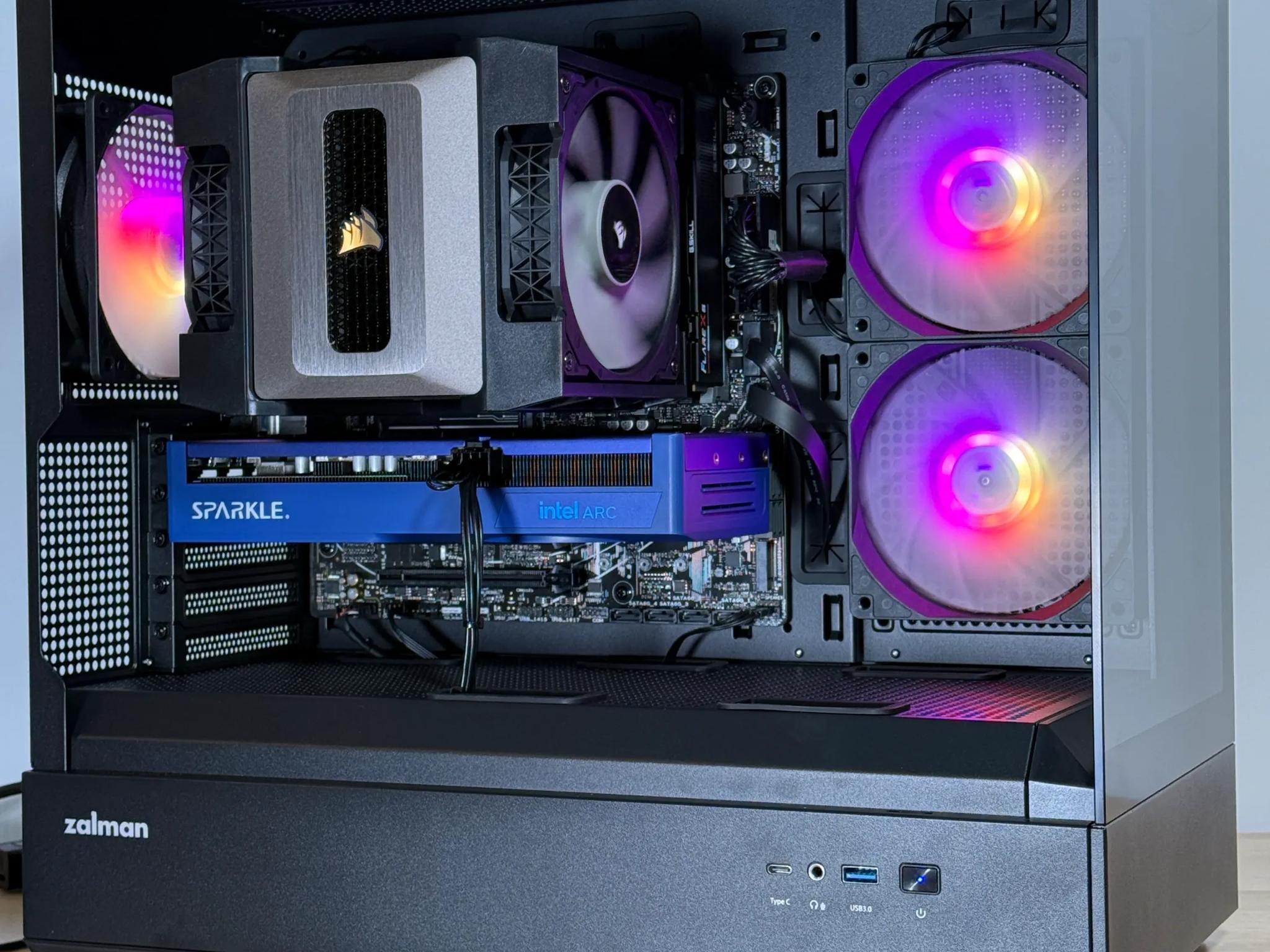 Intel Arc b570 Ryzen 7600 Gaming PC