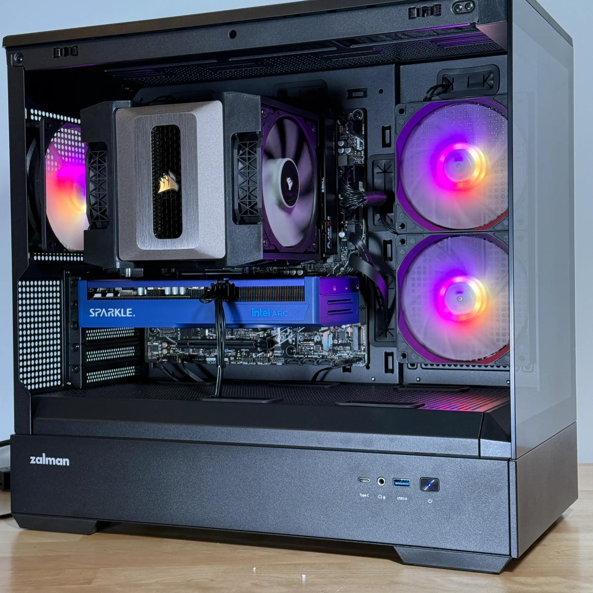 Intel Arc b570 Ryzen 7600 Gaming PC