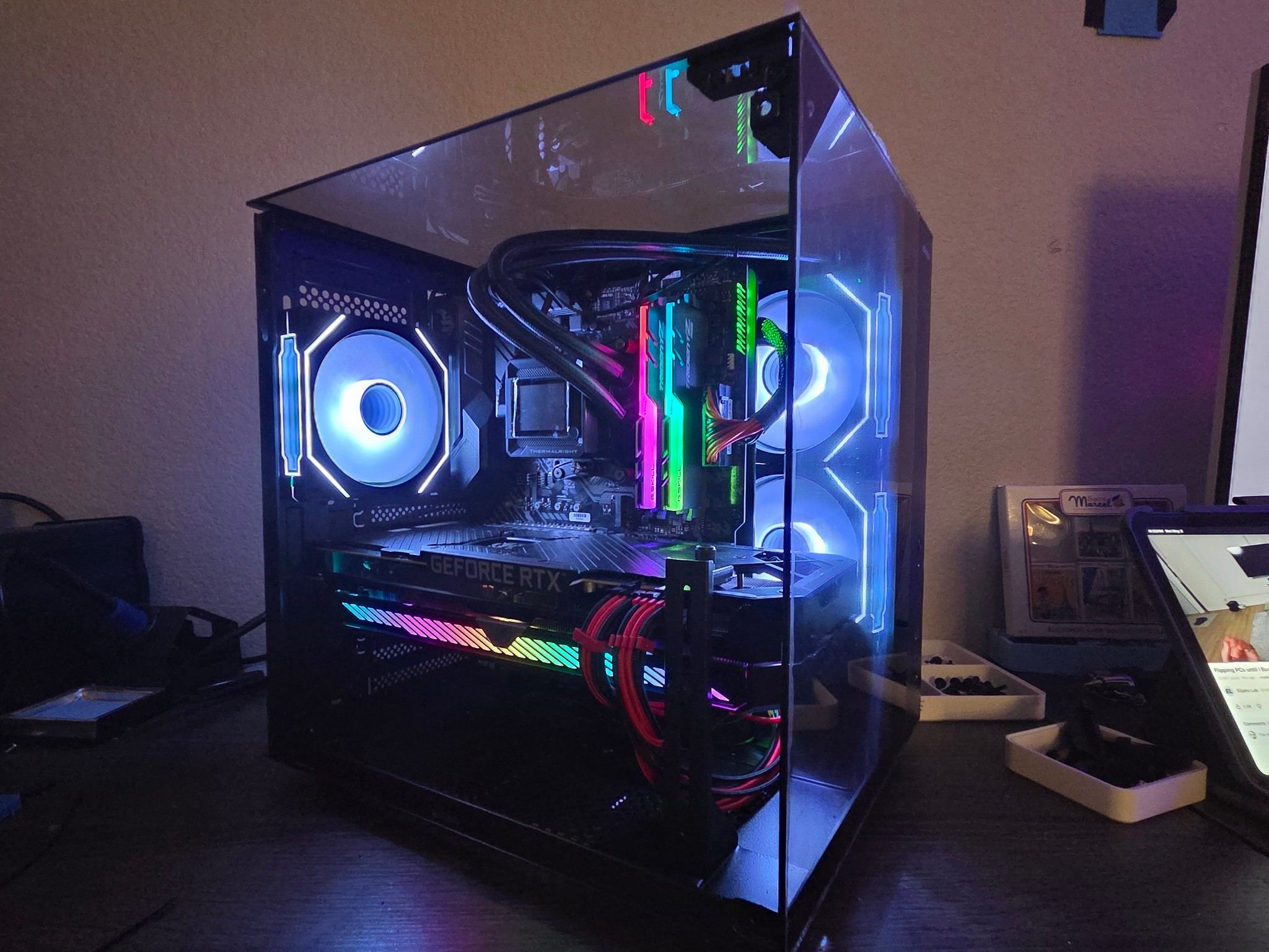 RGB gaming PC 3060TI ROG RYZEN 7 (Shadow)!