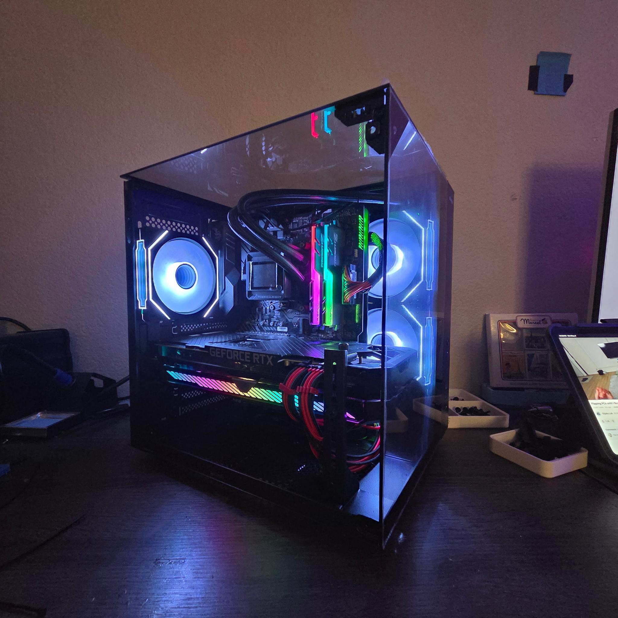 RGB gaming PC 3060TI ROG RYZEN 7 (Shadow)!
