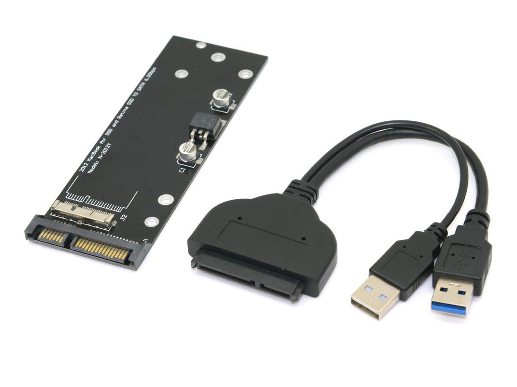 USB 3.0 to 12+6Pin SSD and SATA 22Pin PCB Disk Drive for 2010 2011 MAC Air A1369 A1370 SSD