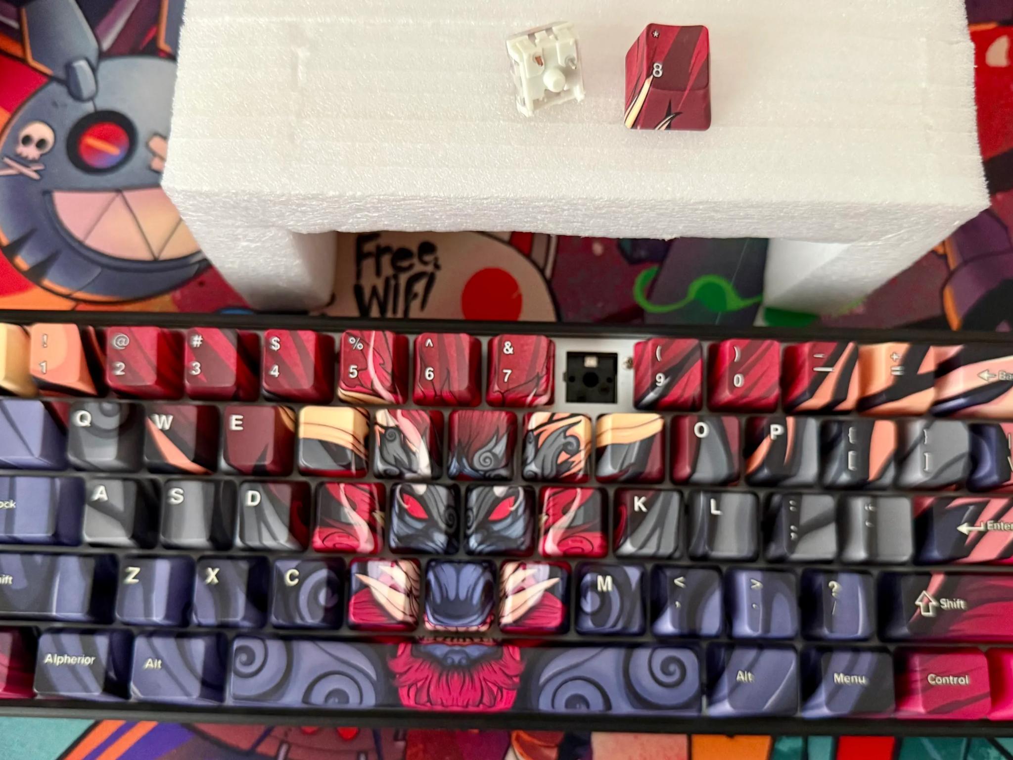 AlpheriorKeys Hayabusa 60% Mechanical RGB Keyboard (Red Oni Dragon)