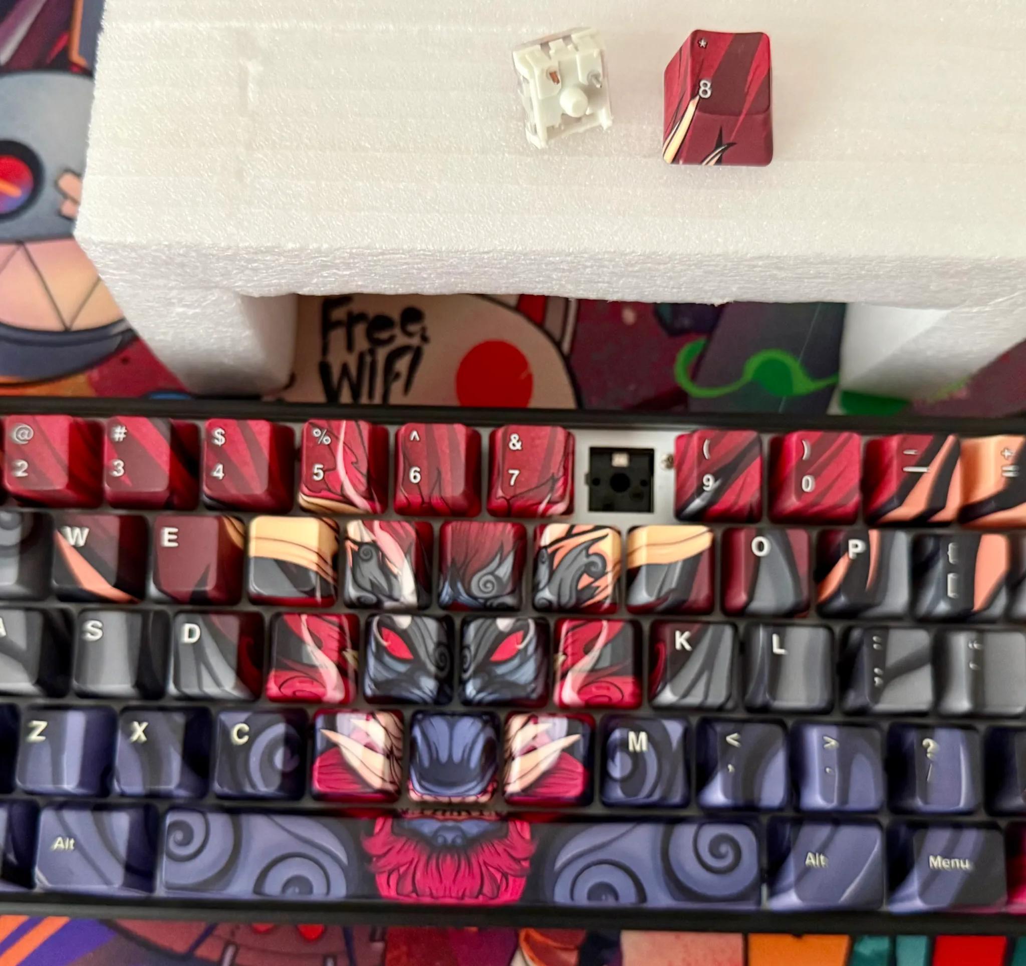 AlpheriorKeys Hayabusa 60% Mechanical RGB Keyboard (Red Oni Dragon)