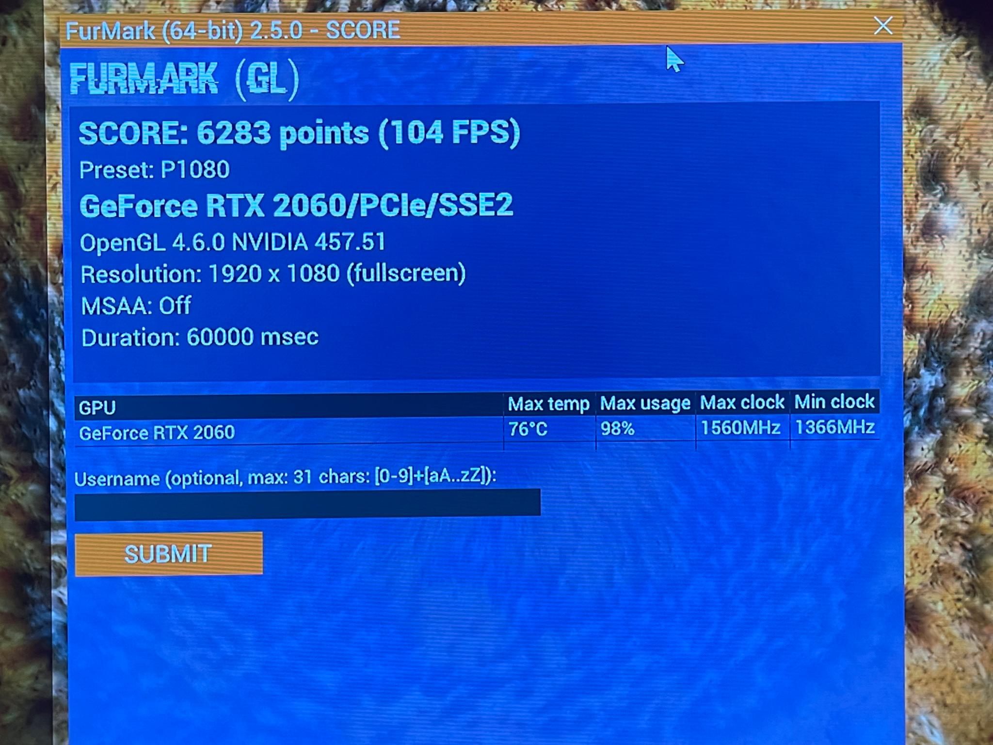 MSI RTX 2060 VENTUS 6GB OC
