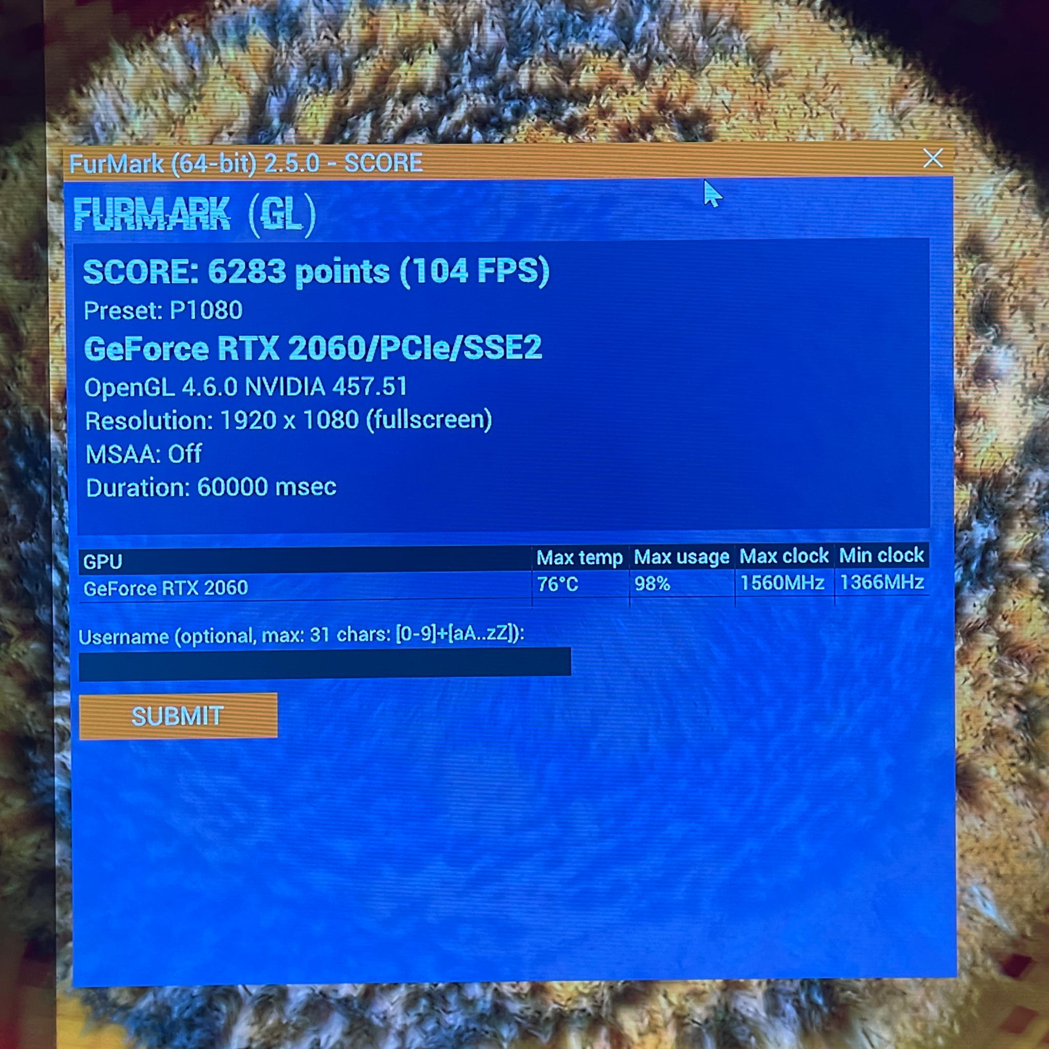 MSI RTX 2060 VENTUS 6GB OC