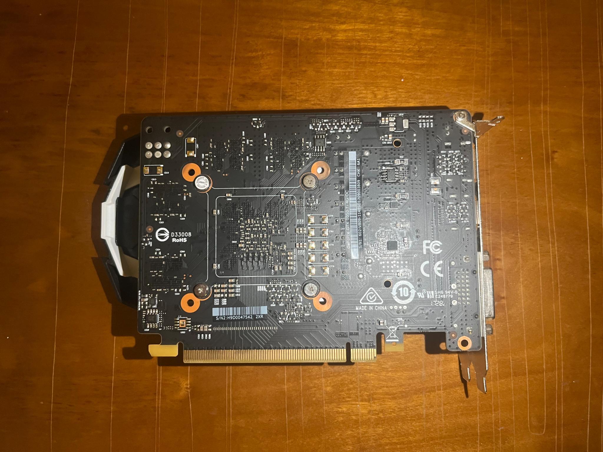 MSI GeForce GTX 1050 TI 4GB