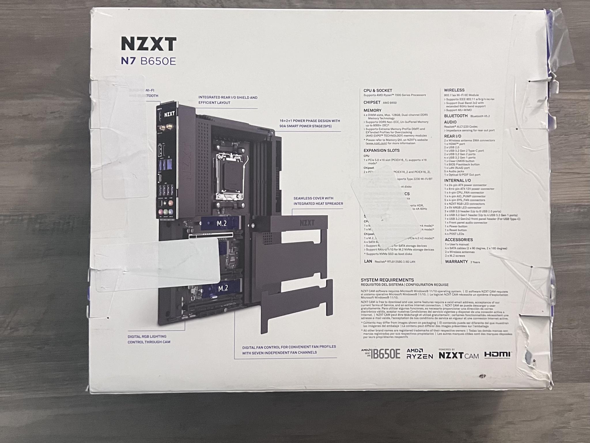 SALE! Open Box Deal - BNIB - NZXT N7 B650E (Black)