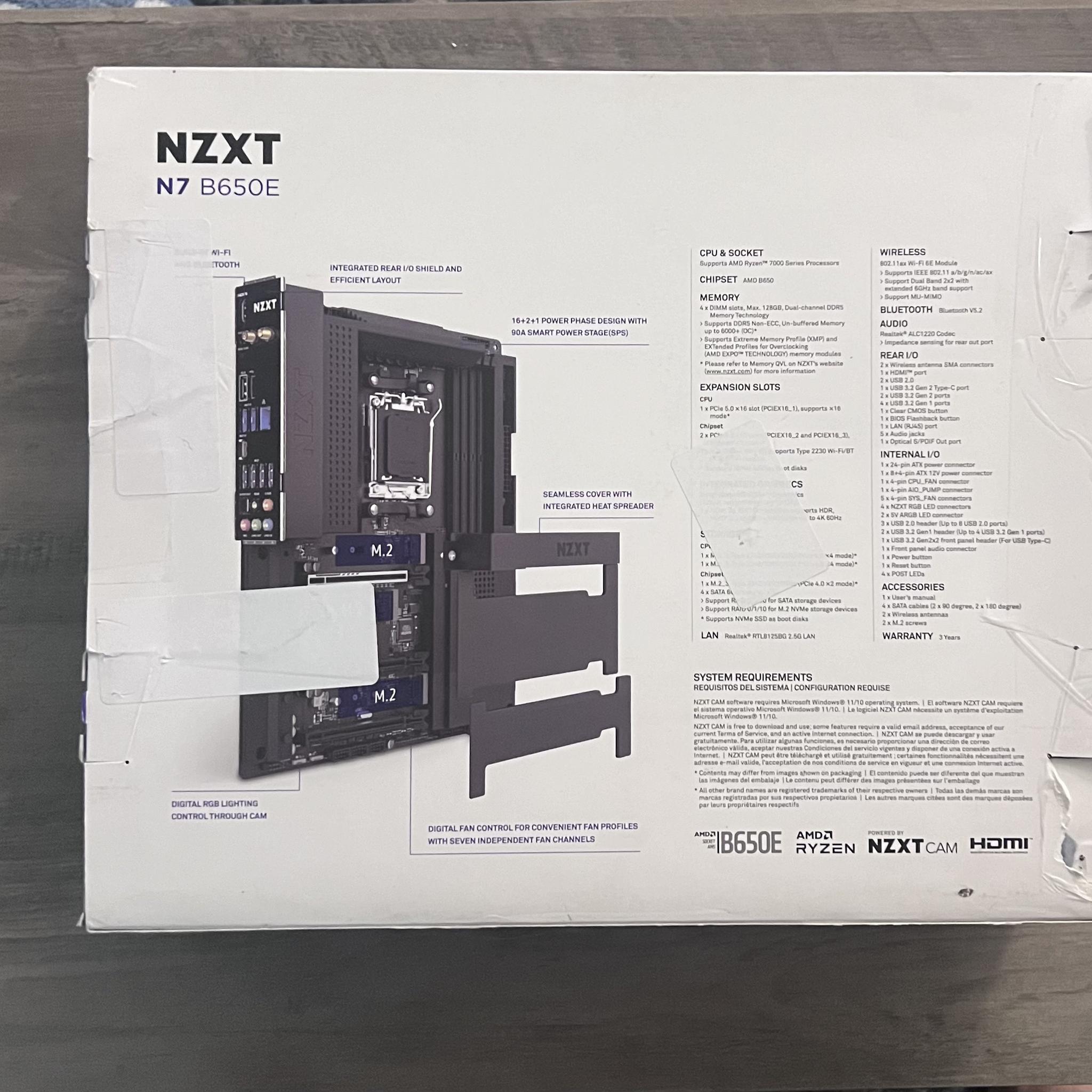 SALE! Open Box Deal - BNIB - NZXT N7 B650E (Black)