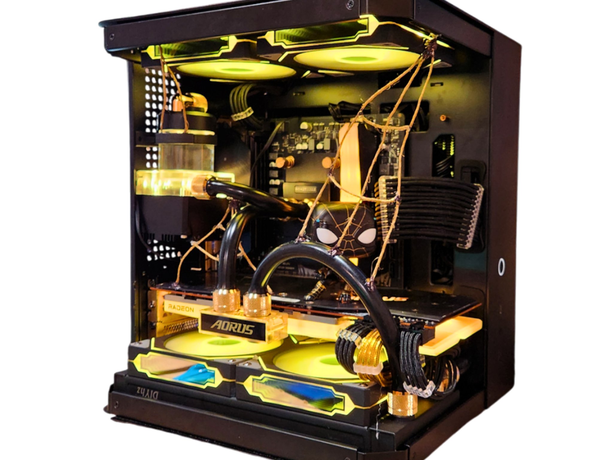 🪙Golden Spider🕸: RX 6900 XT | Ryzen 5700x | 32GB RAM | 2TB SSD | 6 Fans | Gaming PC Water Loop